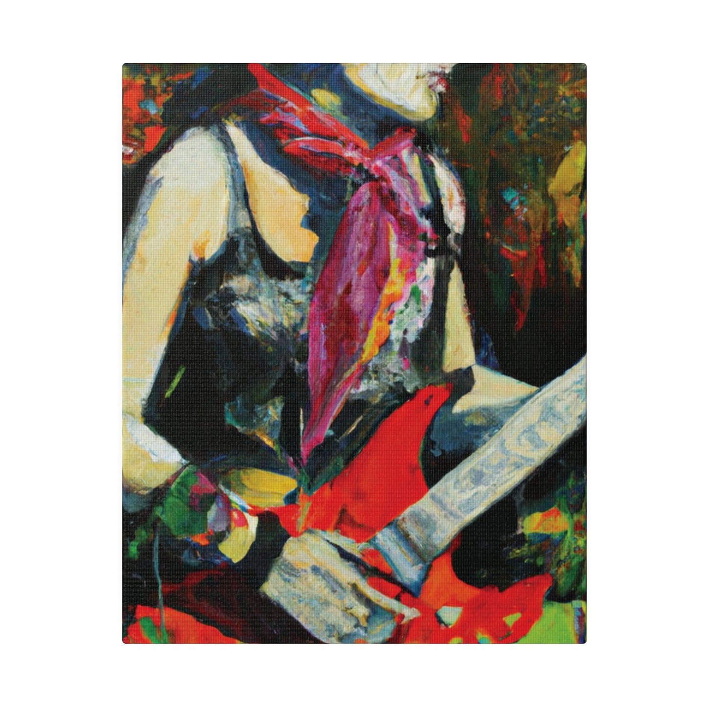 7203Q - Rockstar Oil Painting Style Print | Poster | Home Decor | Wall Art | Music Art | Canvas