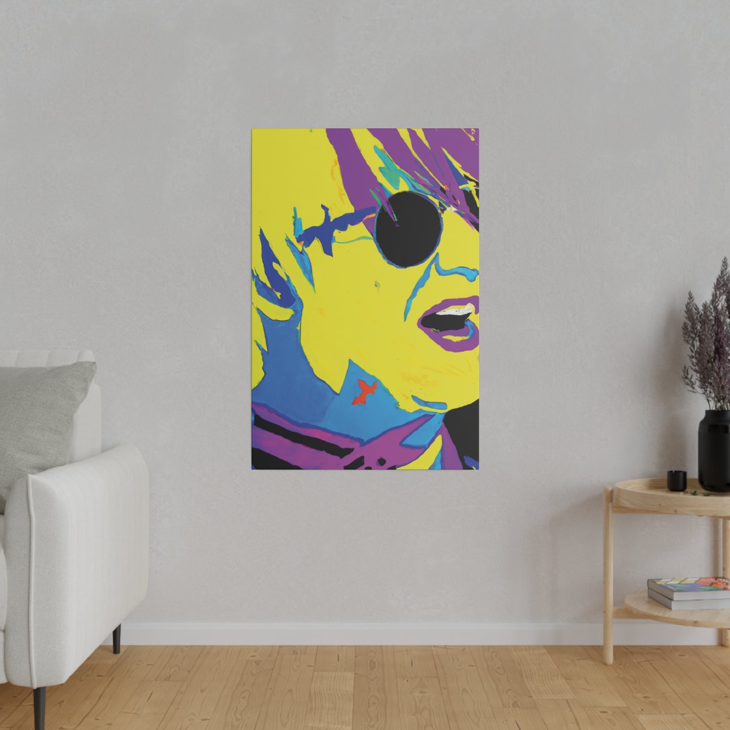 8129K - Rockstar Painting Print | Face | Abstract | Poster | Home Decor | Wall Art | Music Art | Canvas