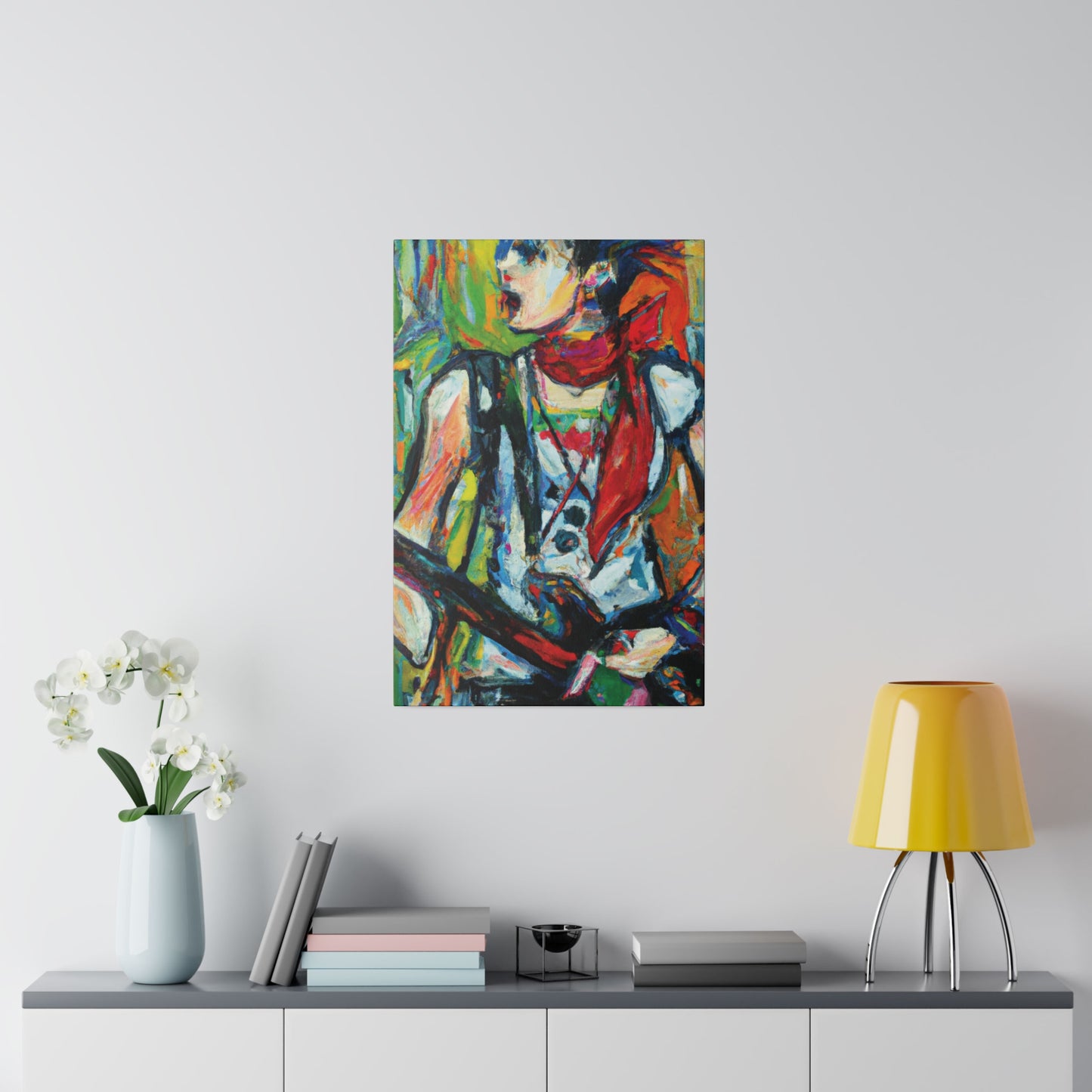 3713A - Rockstar Oil Painting Style Print | Poster | Home Decor | Wall Art | Music Art | Canvas