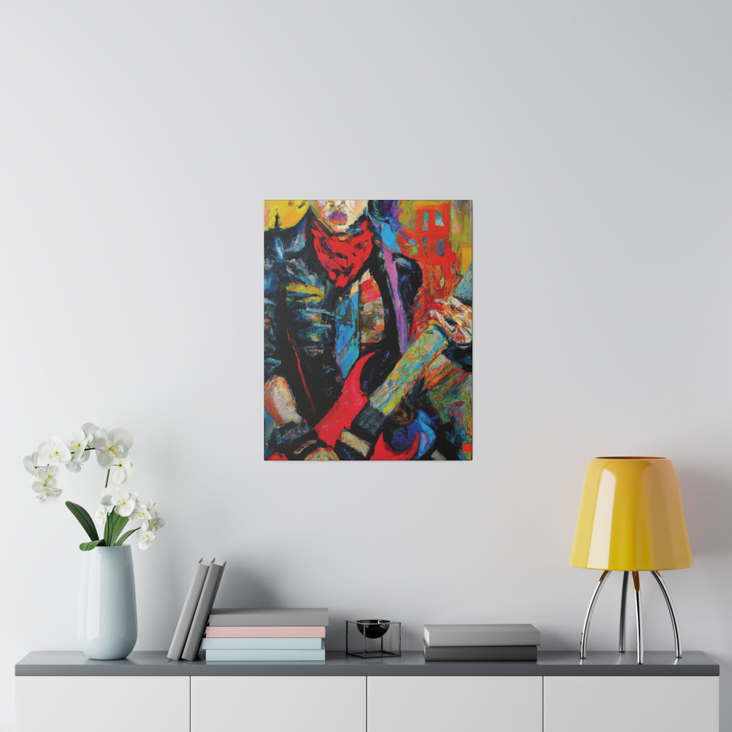 8732A - Rockstar Oil Painting Style Print | Poster | Home Decor | Wall Art | Music Art | Canvas
