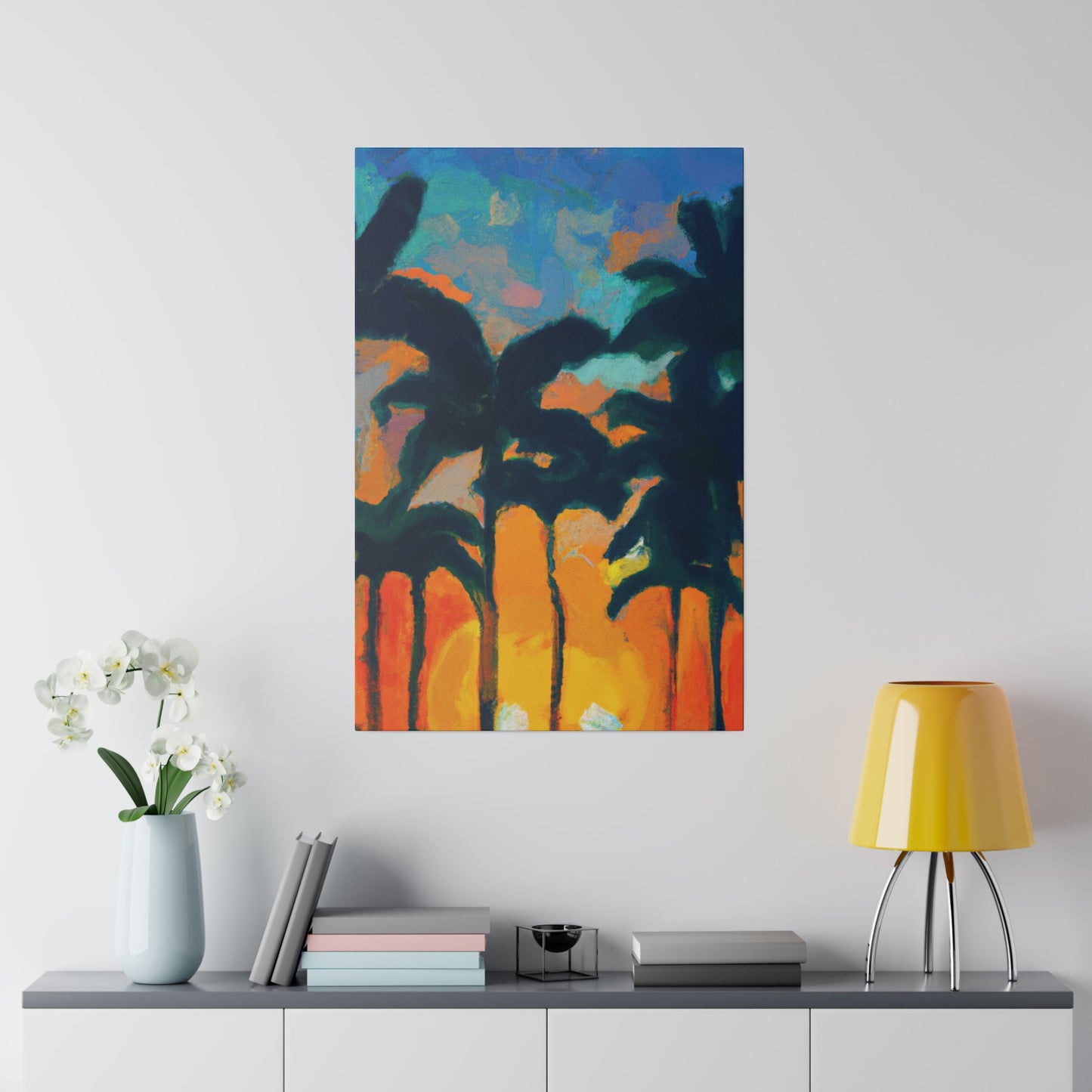 6877B - Miami Beach Sunset Painting Print | Miami | Beach | Sunset | Poster | Home Decor | Wall Art | Canvas