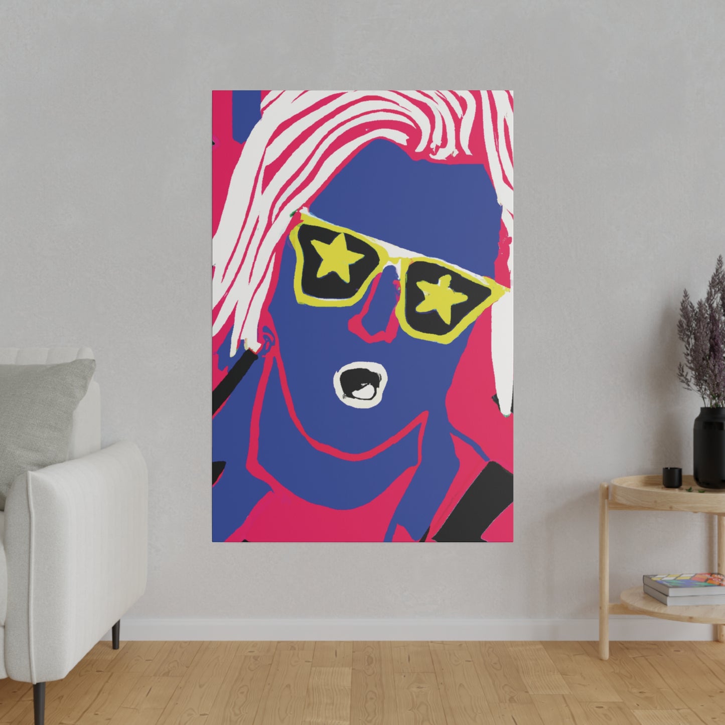 2409U - Rockstar Painting Print | Face | Abstract | Poster | Home Decor | Wall Art | Music Art | Canvas