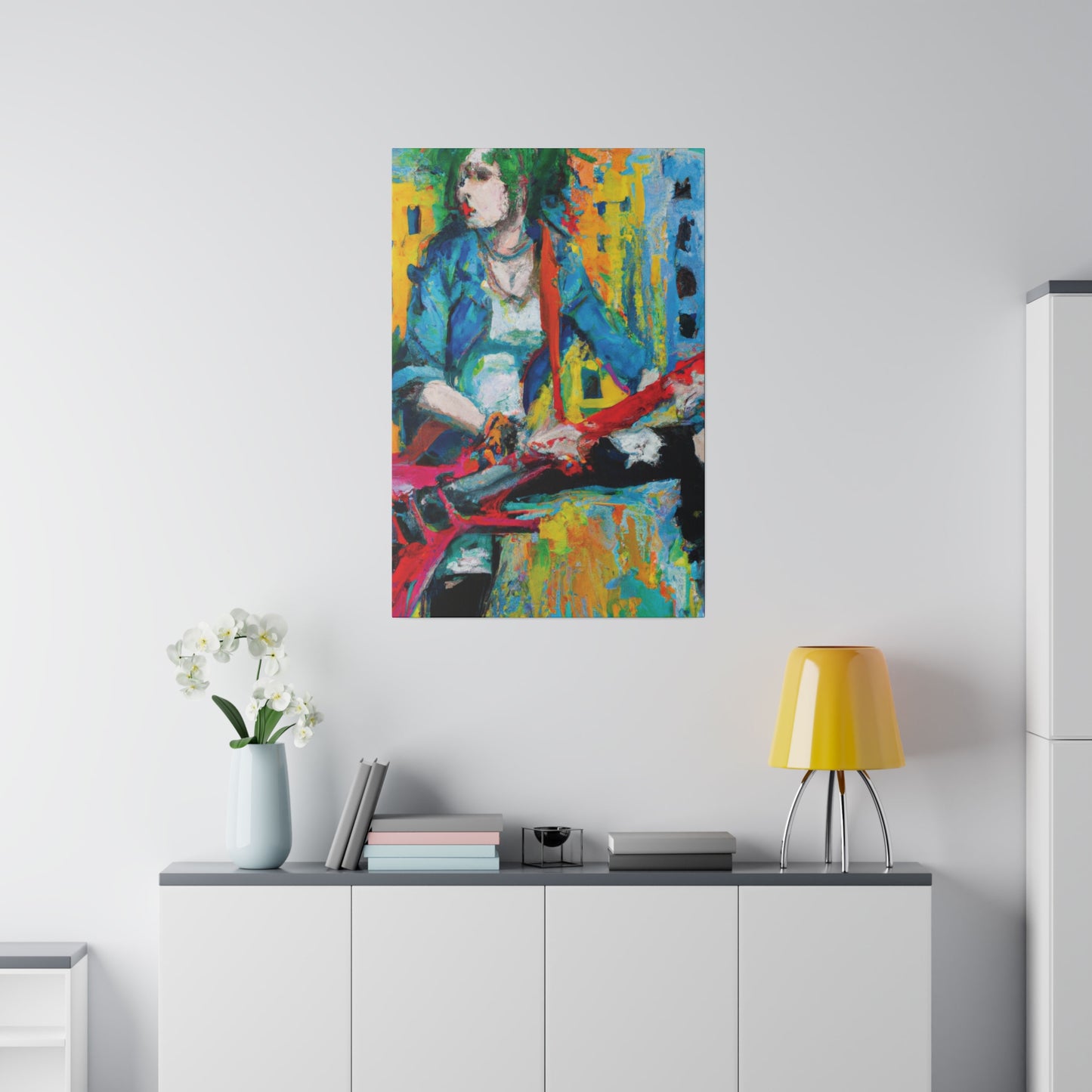 845K - Rockstar Oil Painting Style Print | Poster | Home Decor | Wall Art | Music Art | Canvas