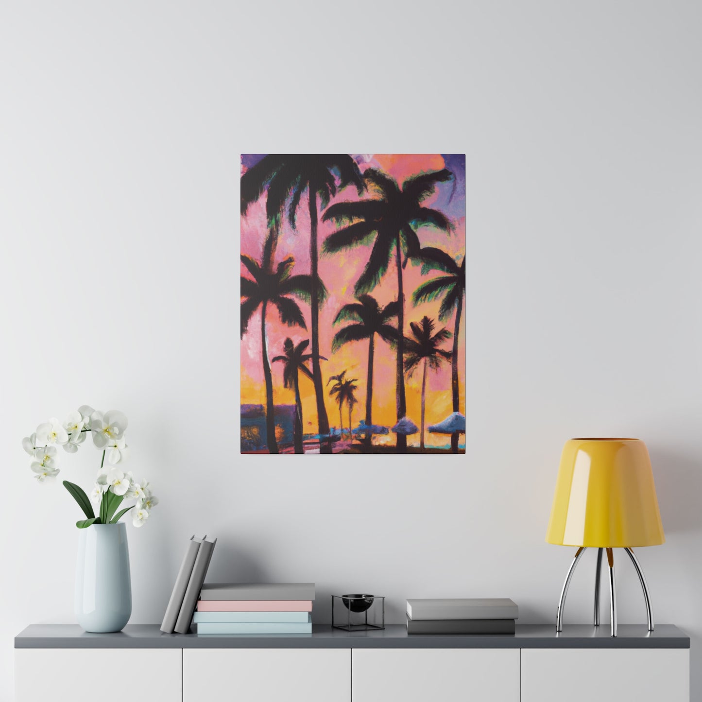 7524X - Miami Beach Sunset Painting Print | Miami | Beach | Sunset | Poster | Home Decor | Wall Art | Canvas