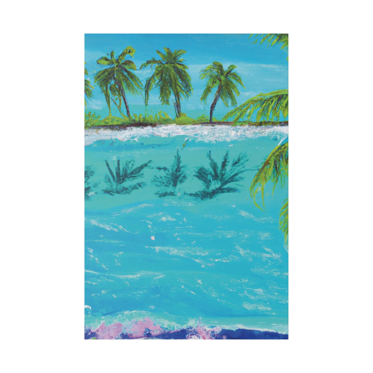 8321K - Bahamas Ocean Painting Print | Bahamas | Ocean | Beach | Poster | Home Decor | Wall Art | Canvas