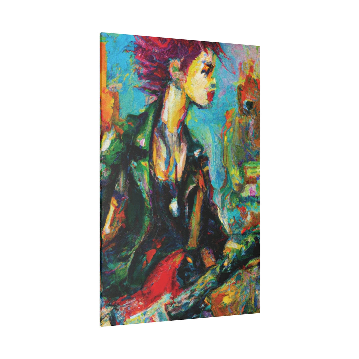 7063X - Rockstar Oil Painting Style Print | Poster | Home Decor | Wall Art | Music Art | Canvas