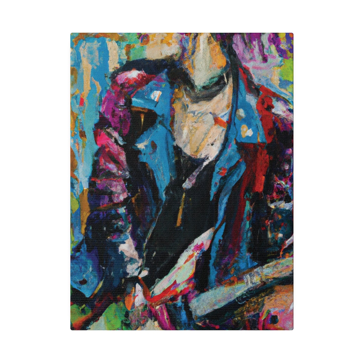 9653F - Rockstar Oil Painting Style Print | Poster | Home Decor | Wall Art | Music Art | Canvas