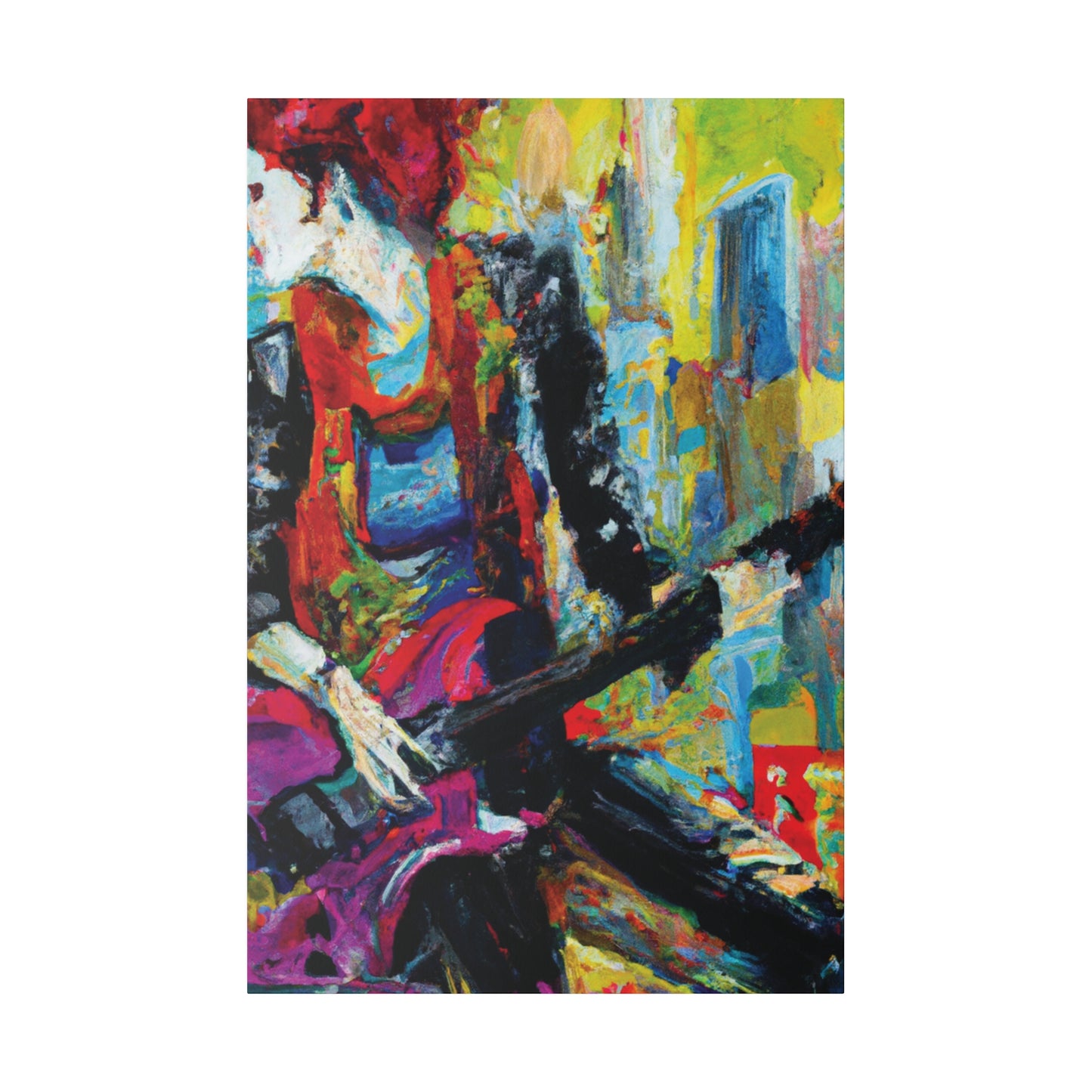 7692O - Rockstar Oil Painting Style Print | Poster | Home Decor | Wall Art | Music Art | Canvas