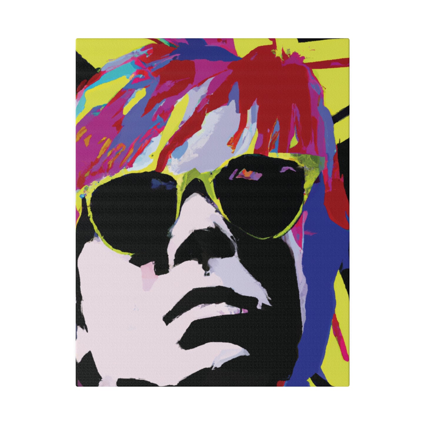 2184J - Rockstar Painting Print | Face | Abstract | Poster | Home Decor | Wall Art | Music Art | Canvas