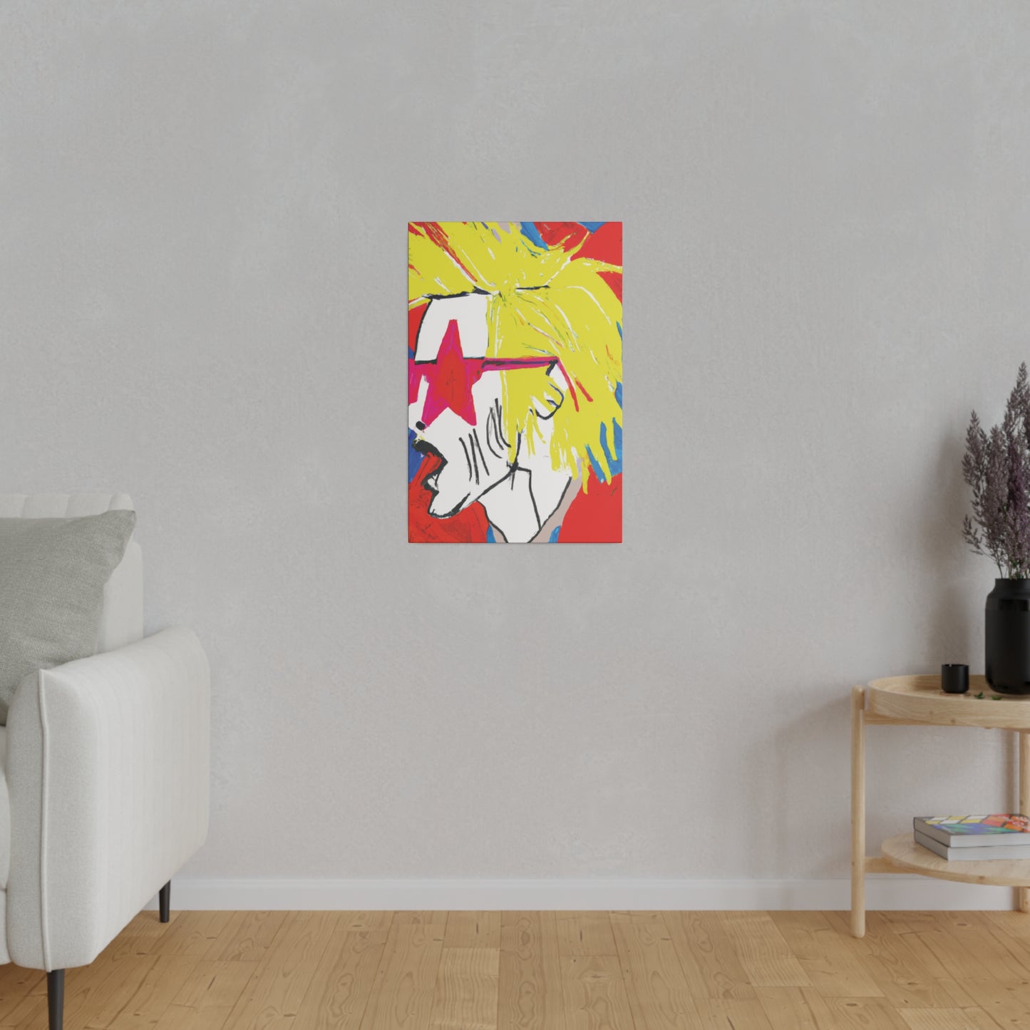 6719V - Rockstar Painting Print | Face | Abstract | Poster | Home Decor | Wall Art | Music Art | Canvas