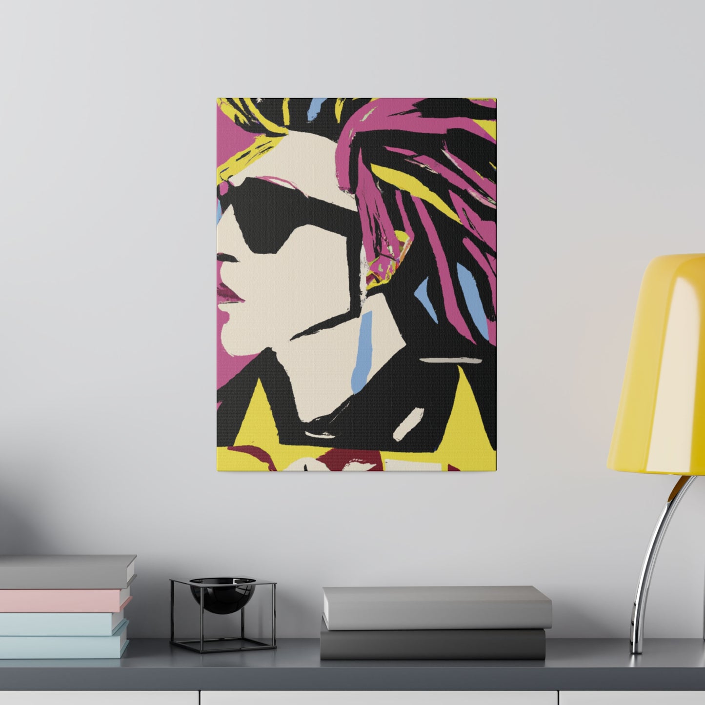 6201W - Rockstar Painting Print | Face | Abstract | Poster | Home Decor | Wall Art | Music Art | Canvas