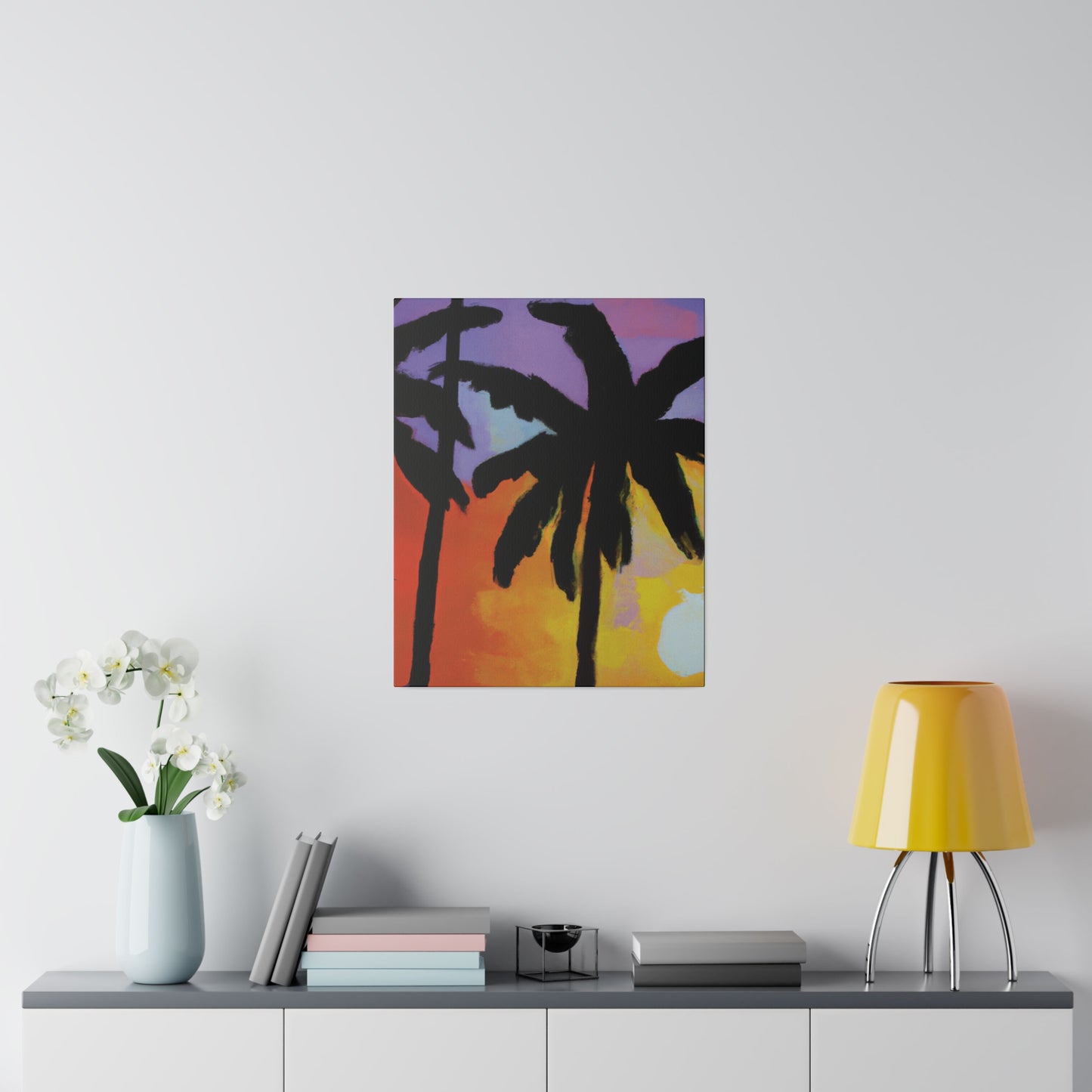 8594V - Miami Beach Sunset Painting Print | Miami | Beach | Sunset | Poster | Home Decor | Wall Art | Canvas