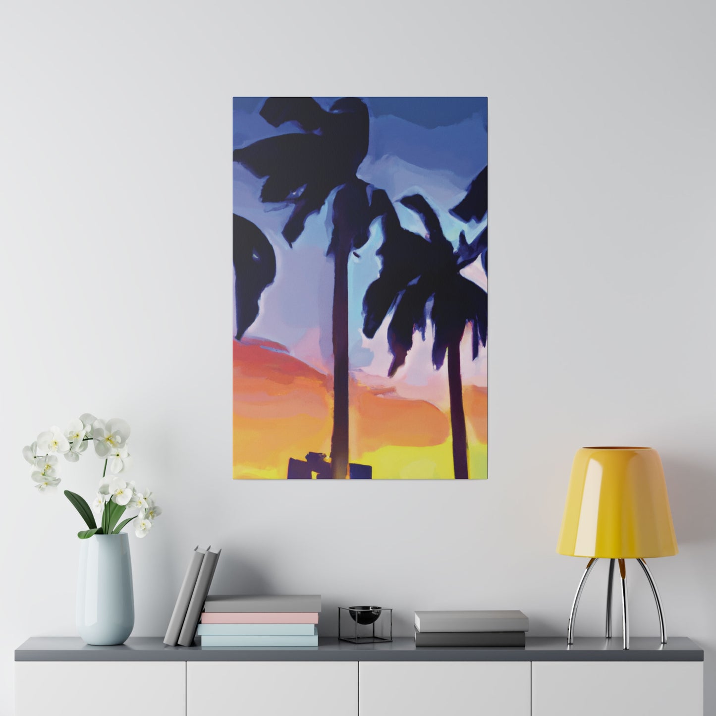 8208A - Miami Beach Sunset Painting Print | Miami | Beach | Sunset | Poster | Home Decor | Wall Art | Canvas