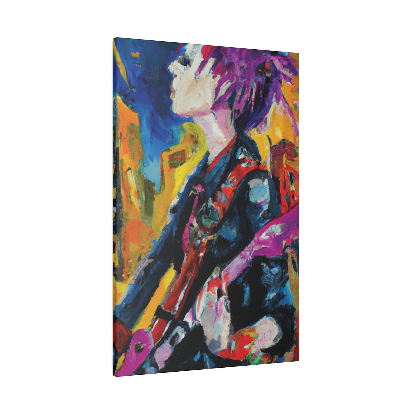 8245D - Rockstar Oil Painting Style Print | Poster | Home Decor | Wall Art | Music Art | Canvas