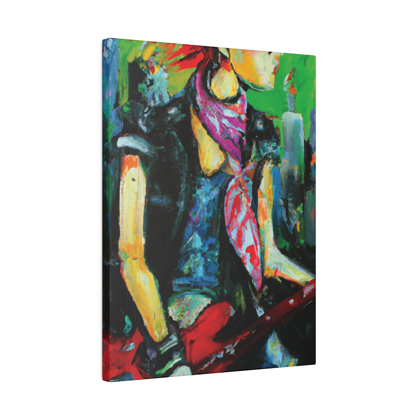 5198V - Rockstar Oil Painting Style Print | Poster | Home Decor | Wall Art | Music Art | Canvas