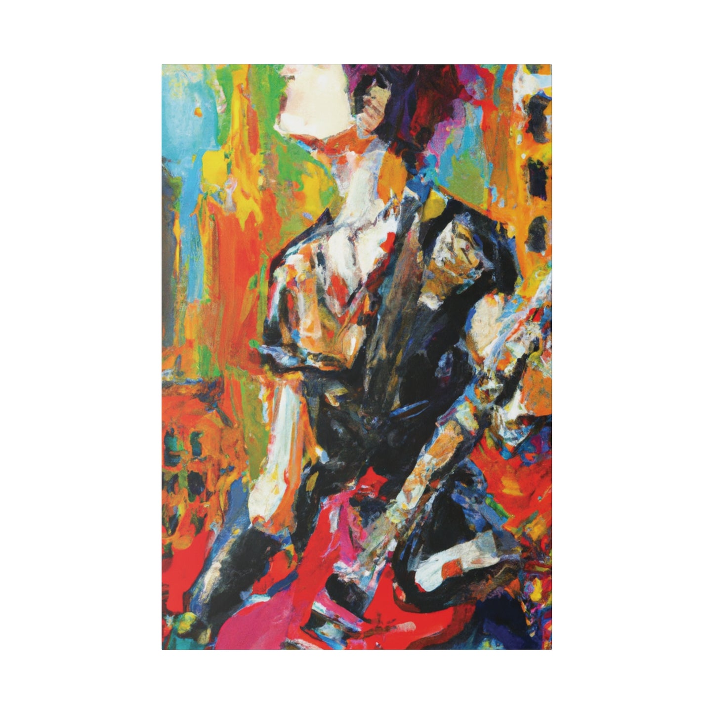 5867V - Rockstar Oil Painting Style Print | Poster | Home Decor | Wall Art | Music Art | Canvas