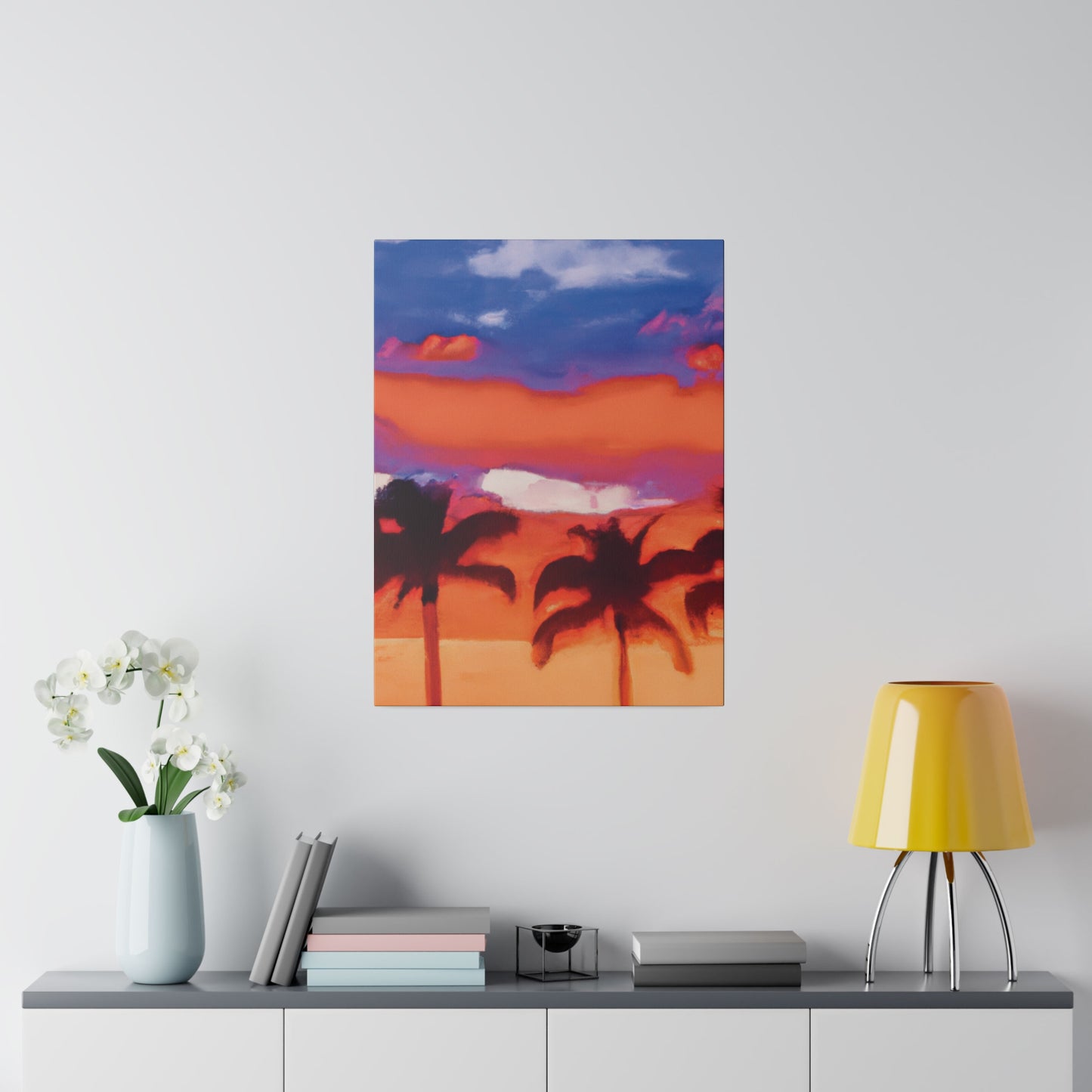 8546B - Miami Beach Sunset Painting Print | Miami | Beach | Sunset | Poster | Home Decor | Wall Art | Canvas