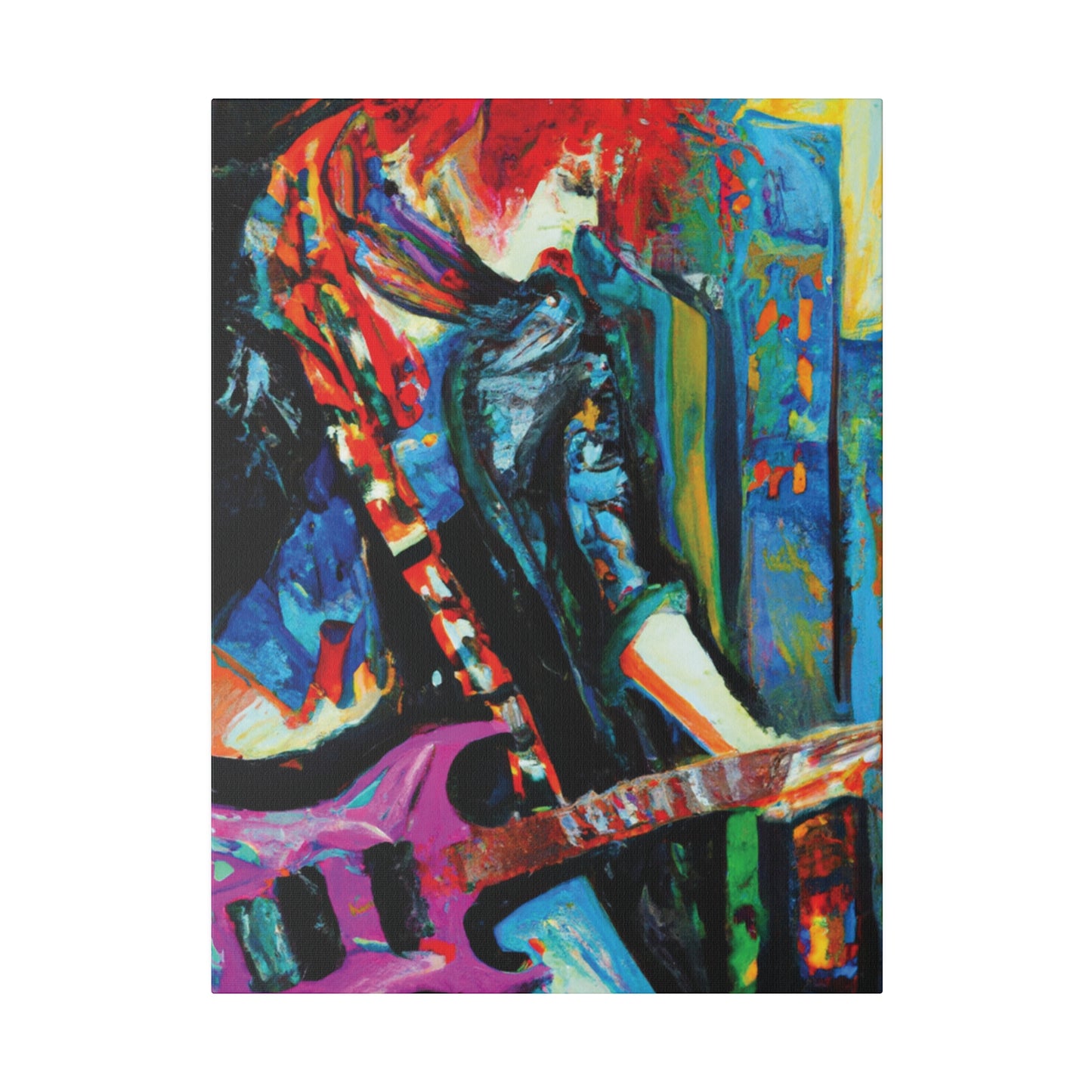 8461D - Rockstar Oil Painting Style Print | Poster | Home Decor | Wall Art | Music Art | Canvas
