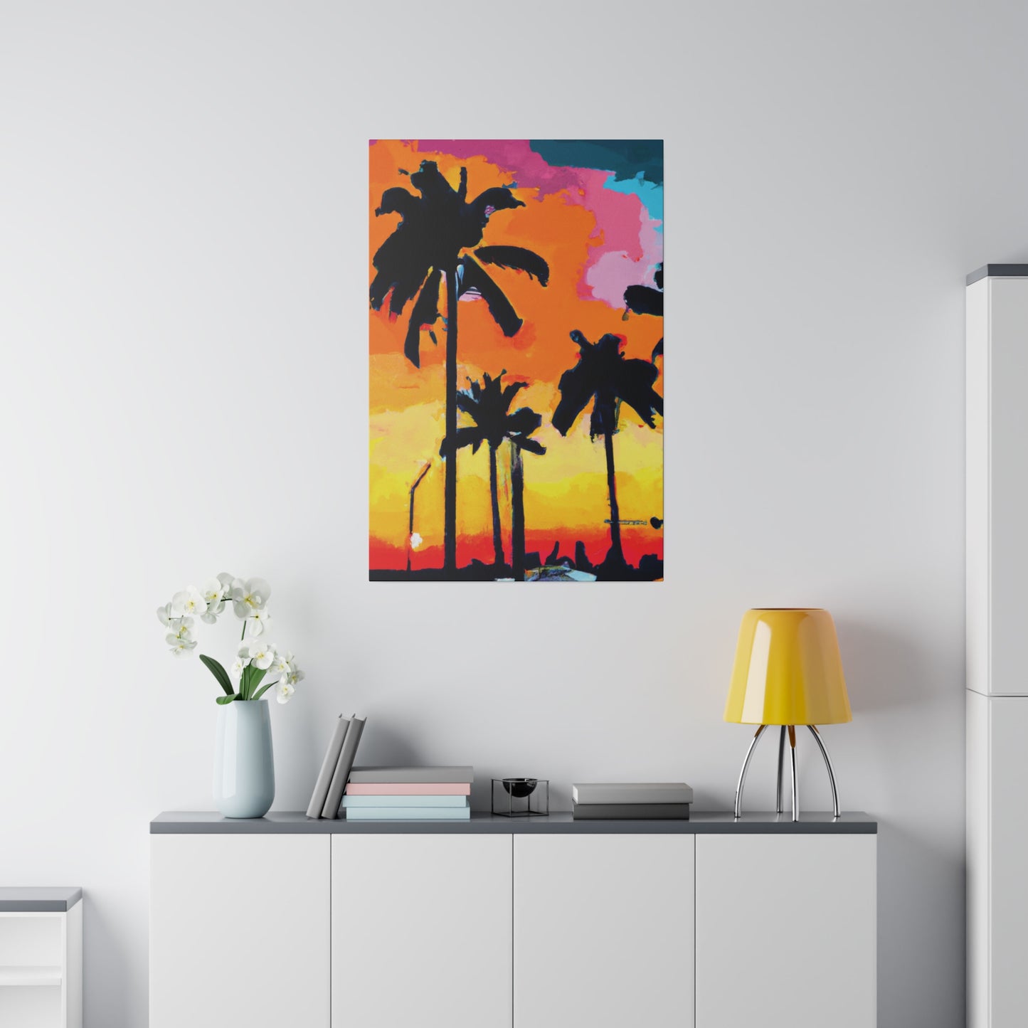 2956A - Miami Beach Sunset Painting Print | Miami | Beach | Sunset | Poster | Home Decor | Wall Art | Canvas