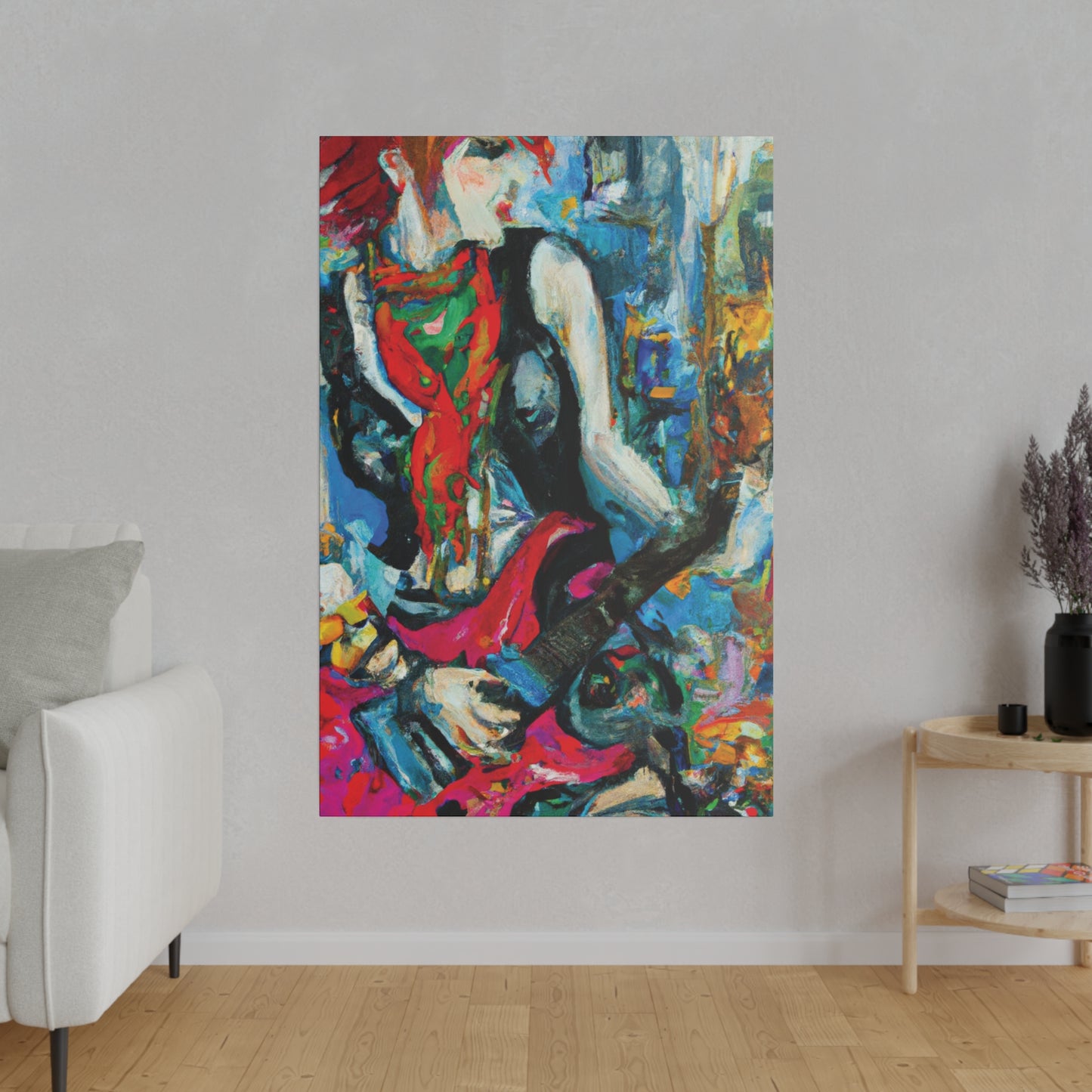 8722E - Rockstar Oil Painting Style Print | Poster | Home Decor | Wall Art | Music Art | Canvas