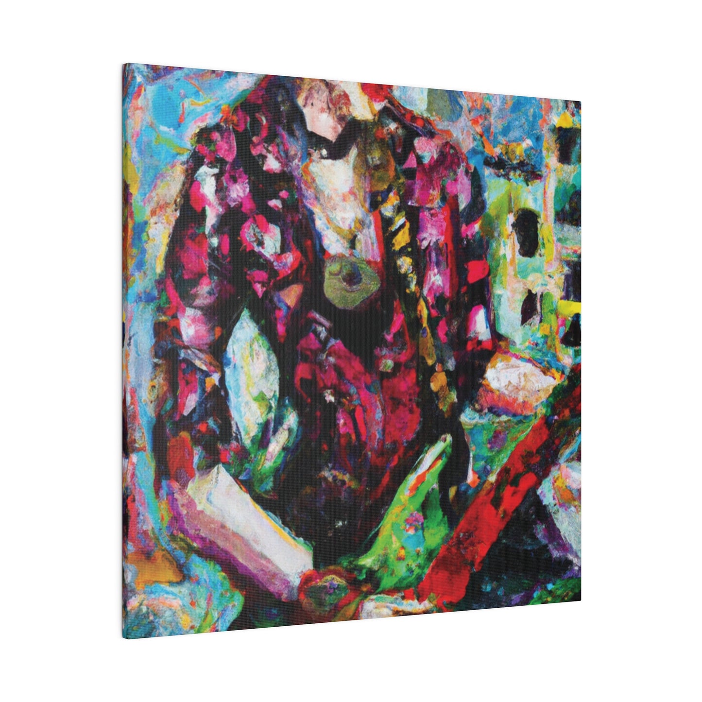 9453F - Rockstar Oil Painting Style Print | Poster | Home Decor | Wall Art | Music Art | Canvas