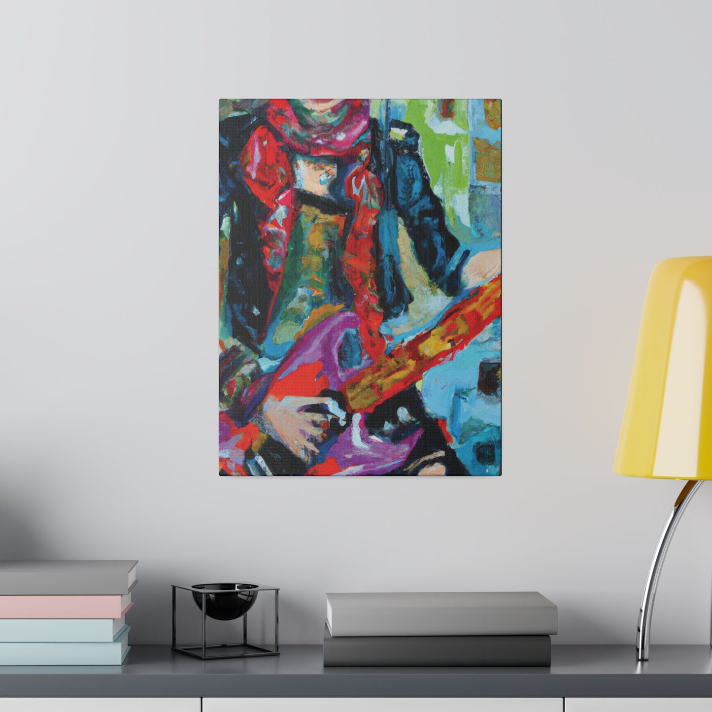 4286K - Rockstar Oil Painting Style Print | Poster | Home Decor | Wall Art | Music Art | Canvas