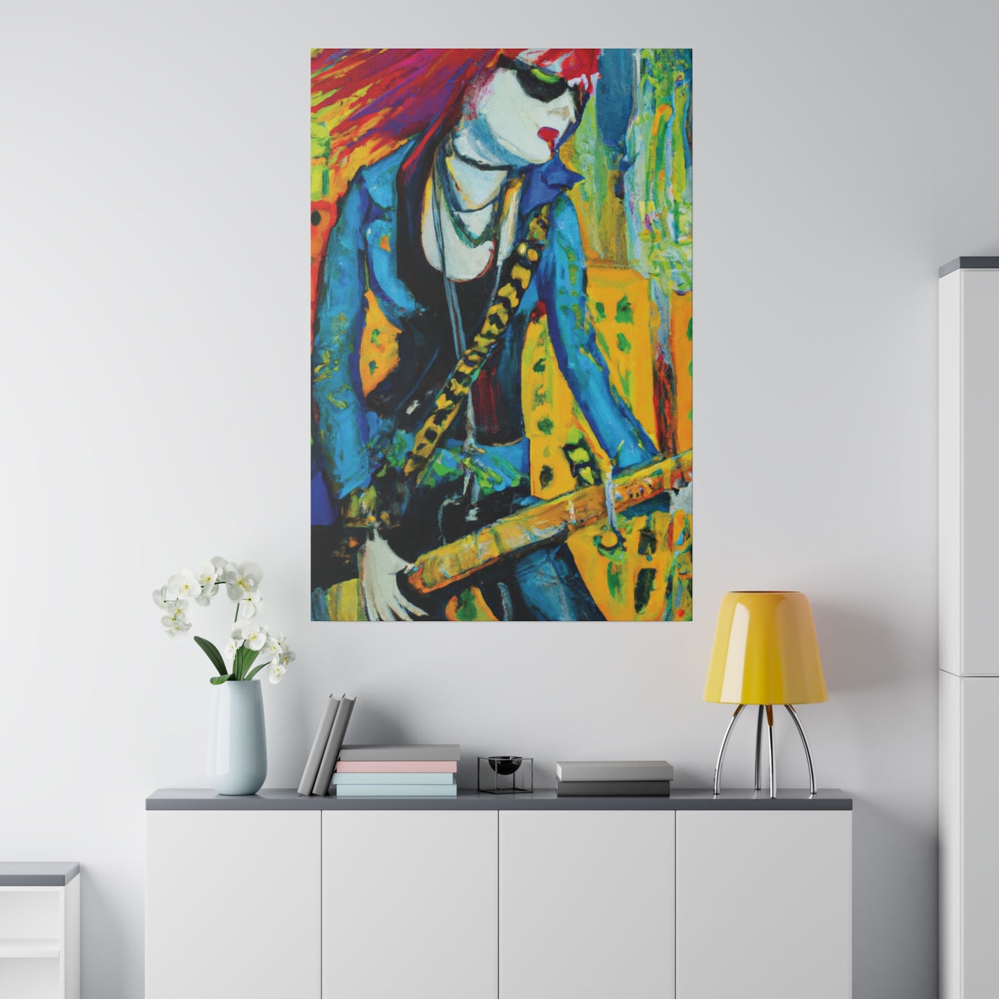 2344X - Rockstar Oil Painting Style Print | Poster | Home Decor | Wall Art | Music Art | Canvas