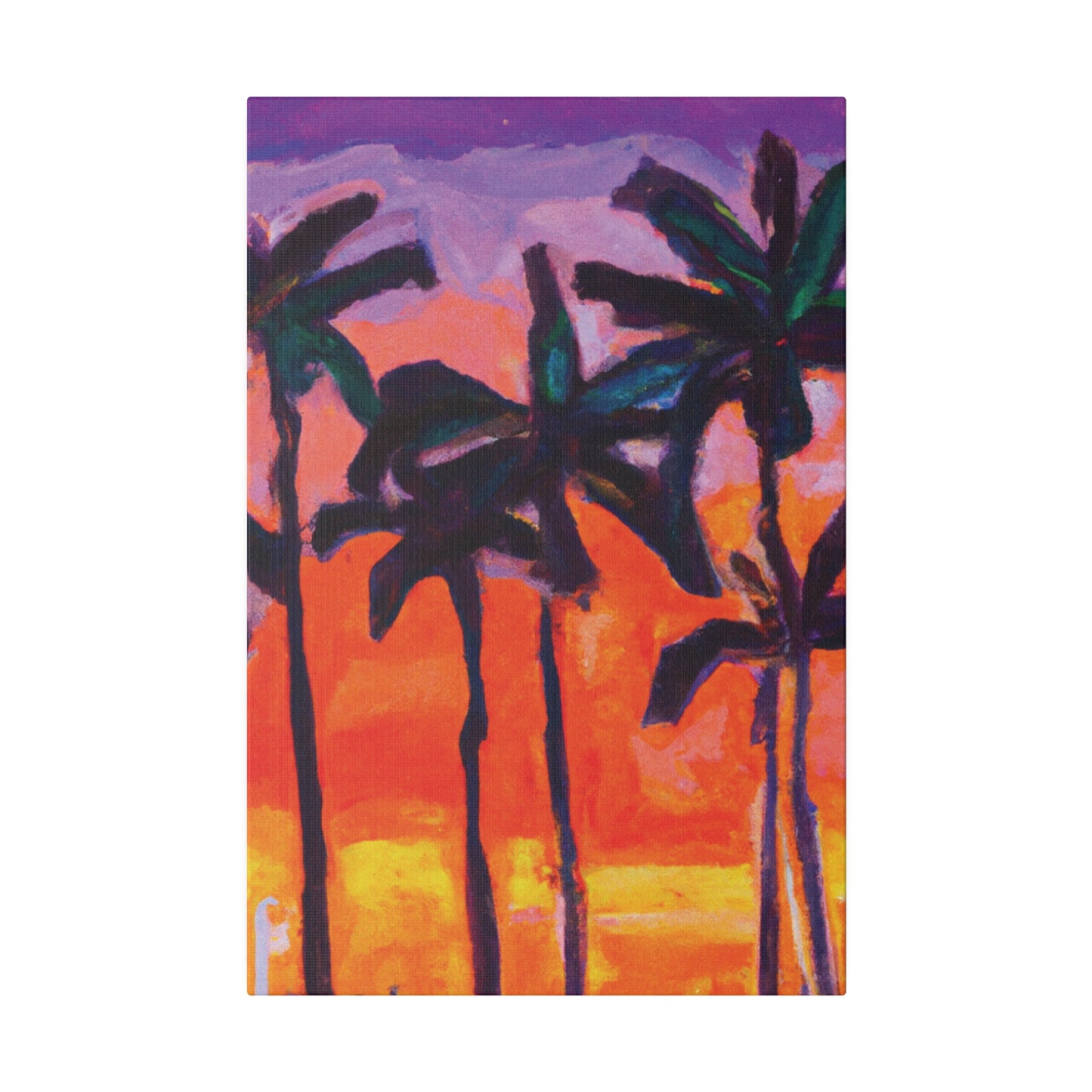 5618V - Miami Beach Sunset Painting Print | Miami | Beach | Sunset | Poster | Home Decor | Wall Art | Canvas