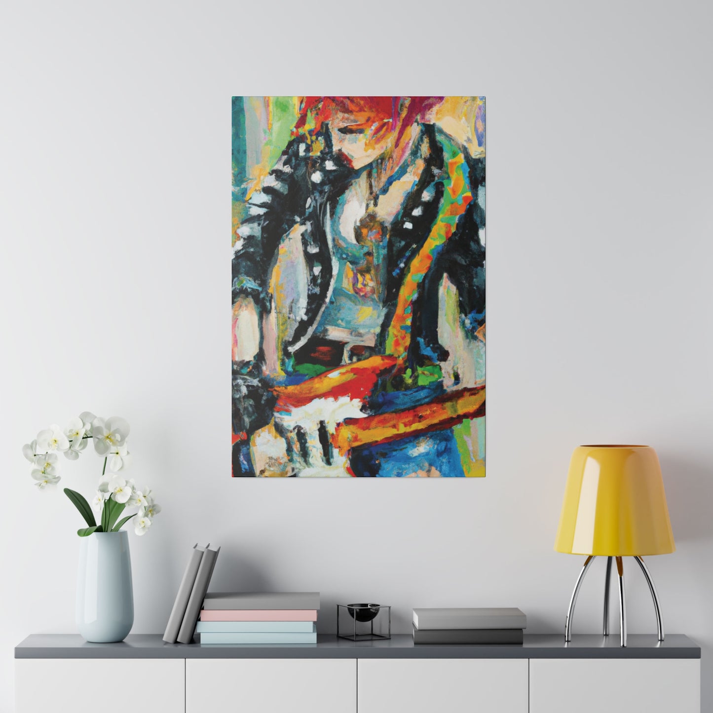 7581U - Rockstar Oil Painting Style Print | Poster | Home Decor | Wall Art | Music Art | Canvas