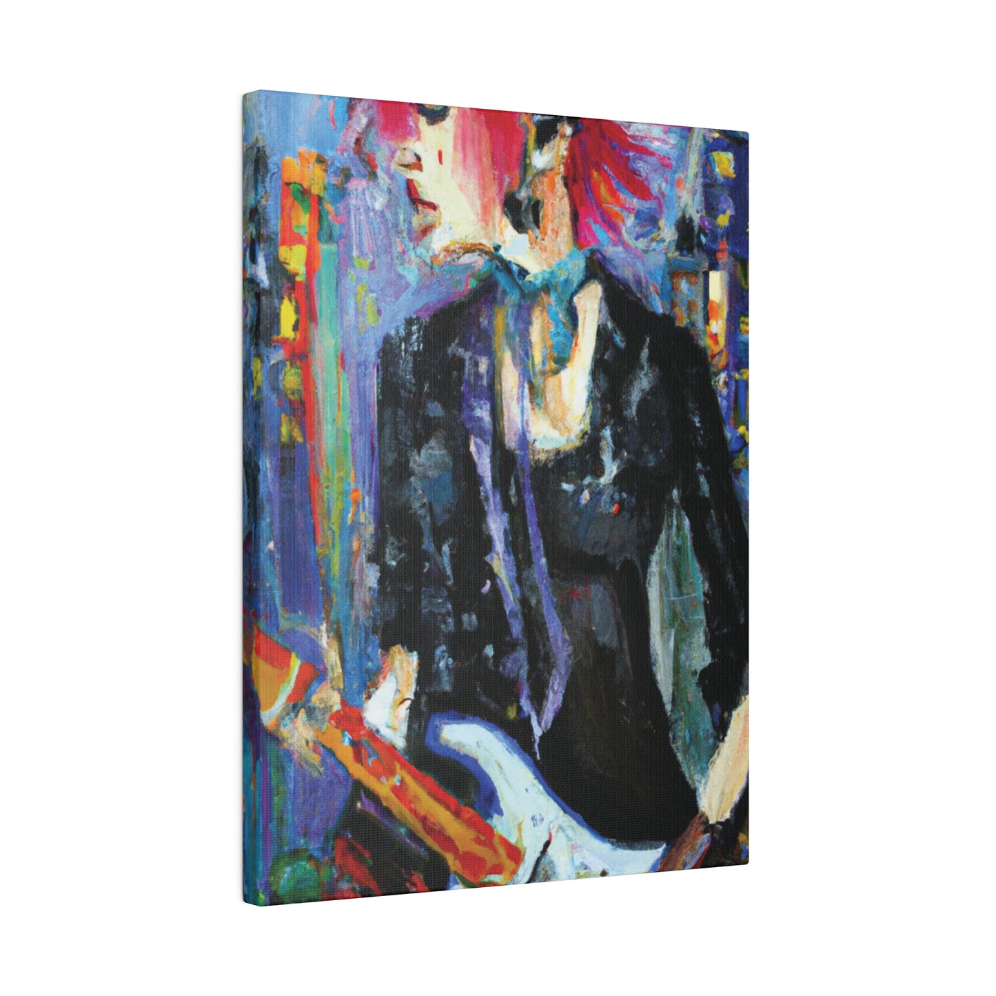 2491T - Rockstar Oil Painting Style Print | Poster | Home Decor | Wall Art | Music Art | Canvas