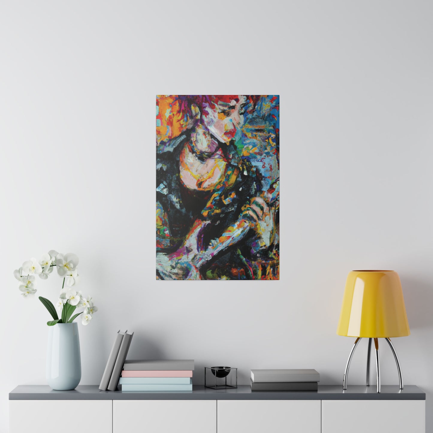 2106T - Rockstar Oil Painting Style Print | Poster | Home Decor | Wall Art | Music Art | Canvas