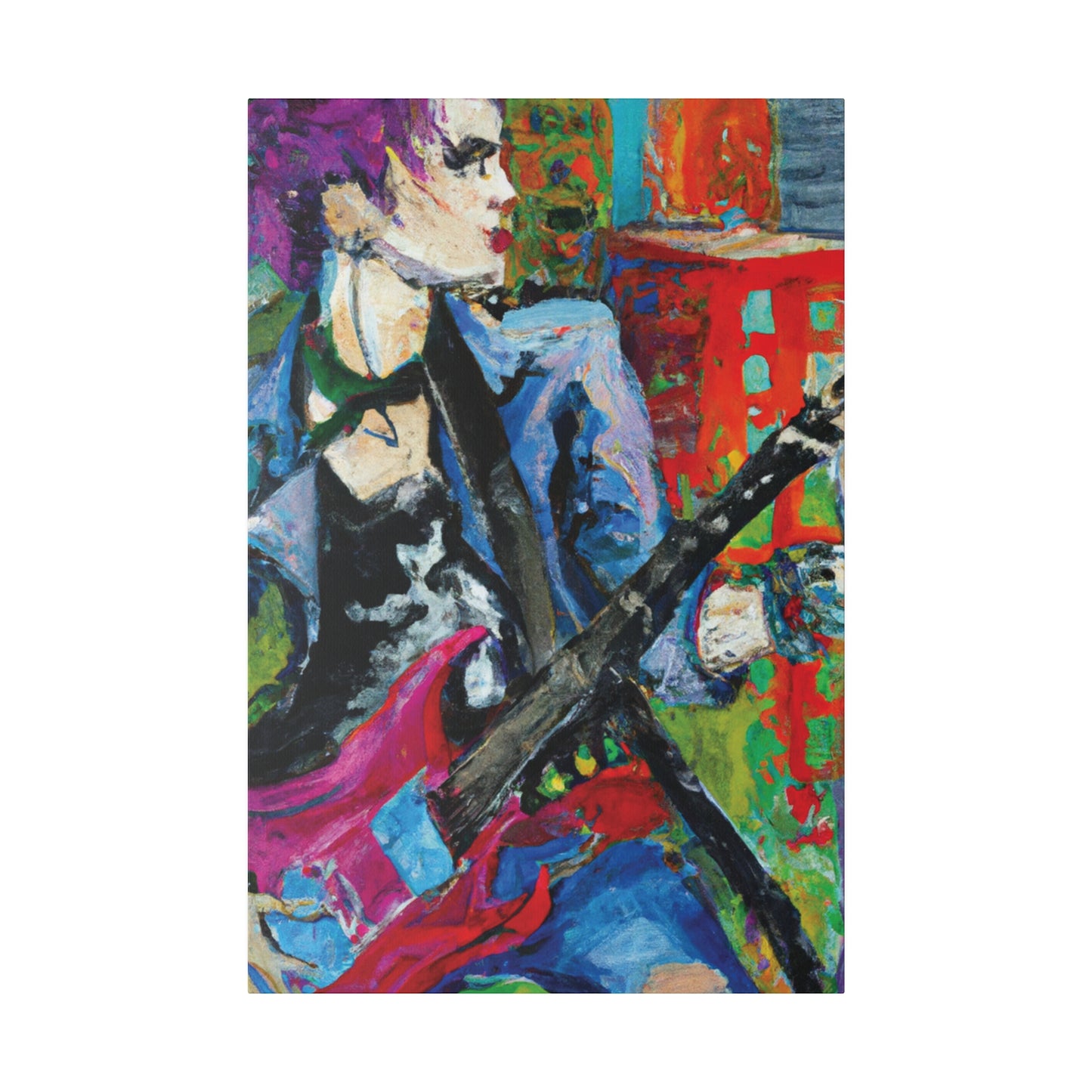 9194H - Rockstar Oil Painting Style Print | Poster | Home Decor | Wall Art | Music Art | Canvas