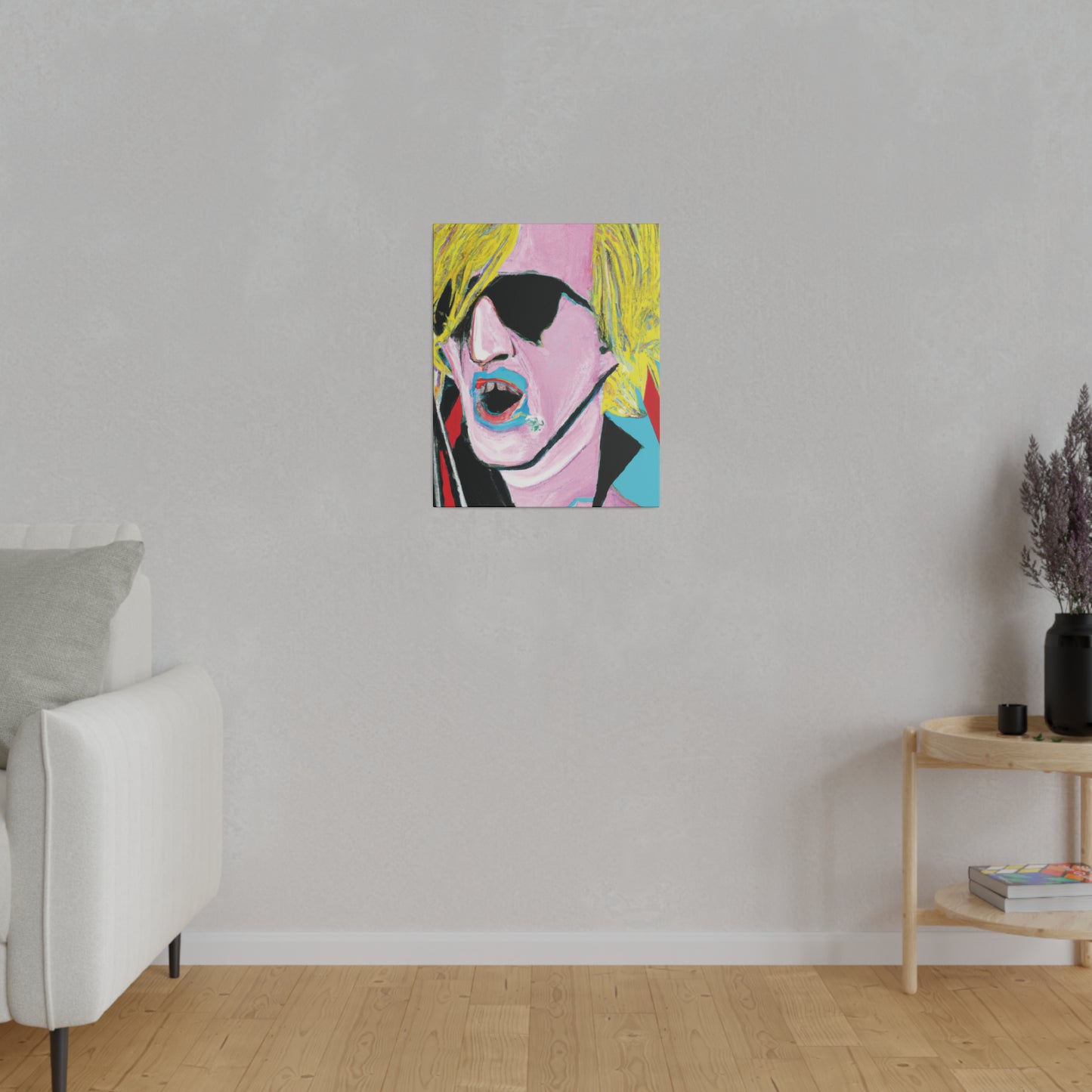 9118C - Rockstar Painting Print | Face | Abstract | Poster | Home Decor | Wall Art | Music Art | Canvas