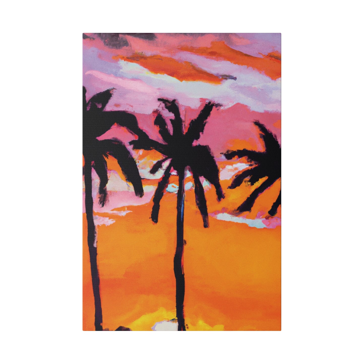 4491U - Miami Beach Sunset Painting Print | Miami | Beach | Sunset | Poster | Home Decor | Wall Art | Canvas