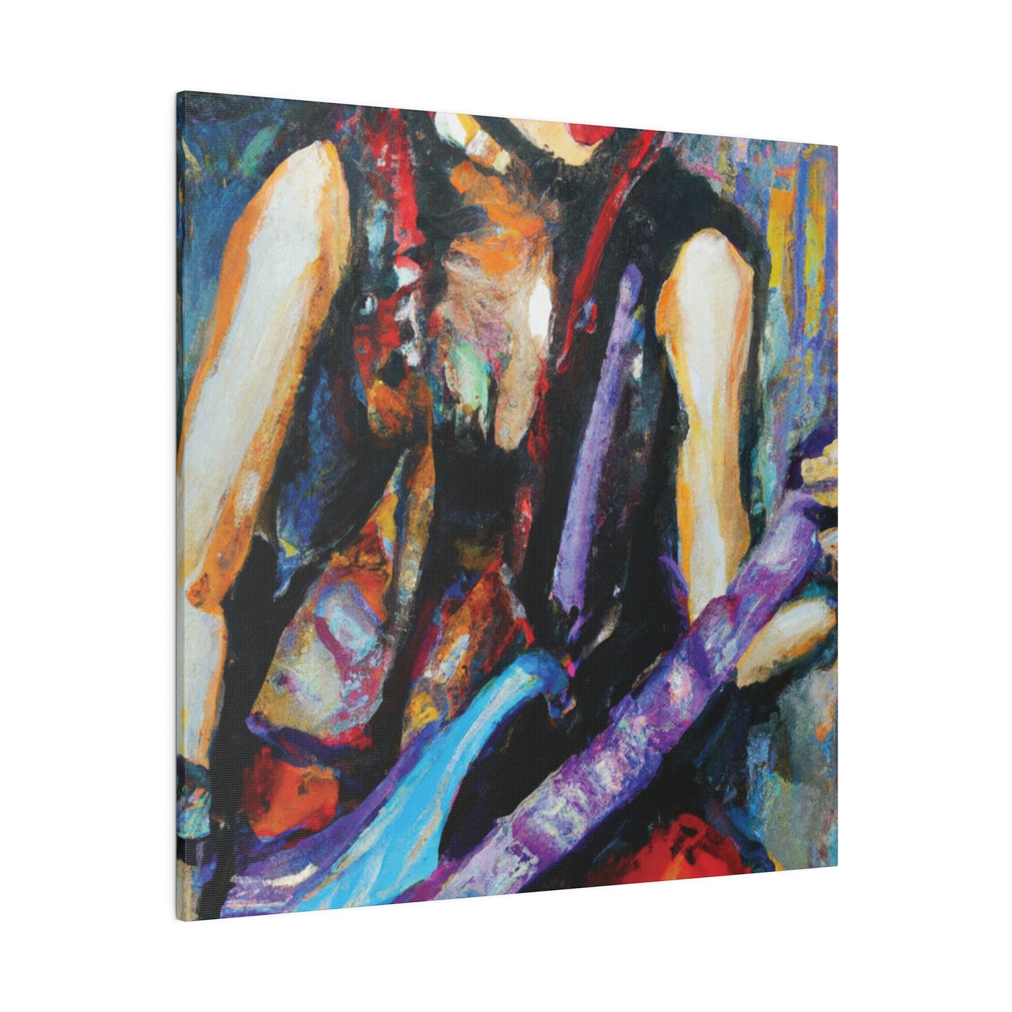 6251Z - Rockstar Oil Painting Style Print | Poster | Home Decor | Wall Art | Music Art | Canvas