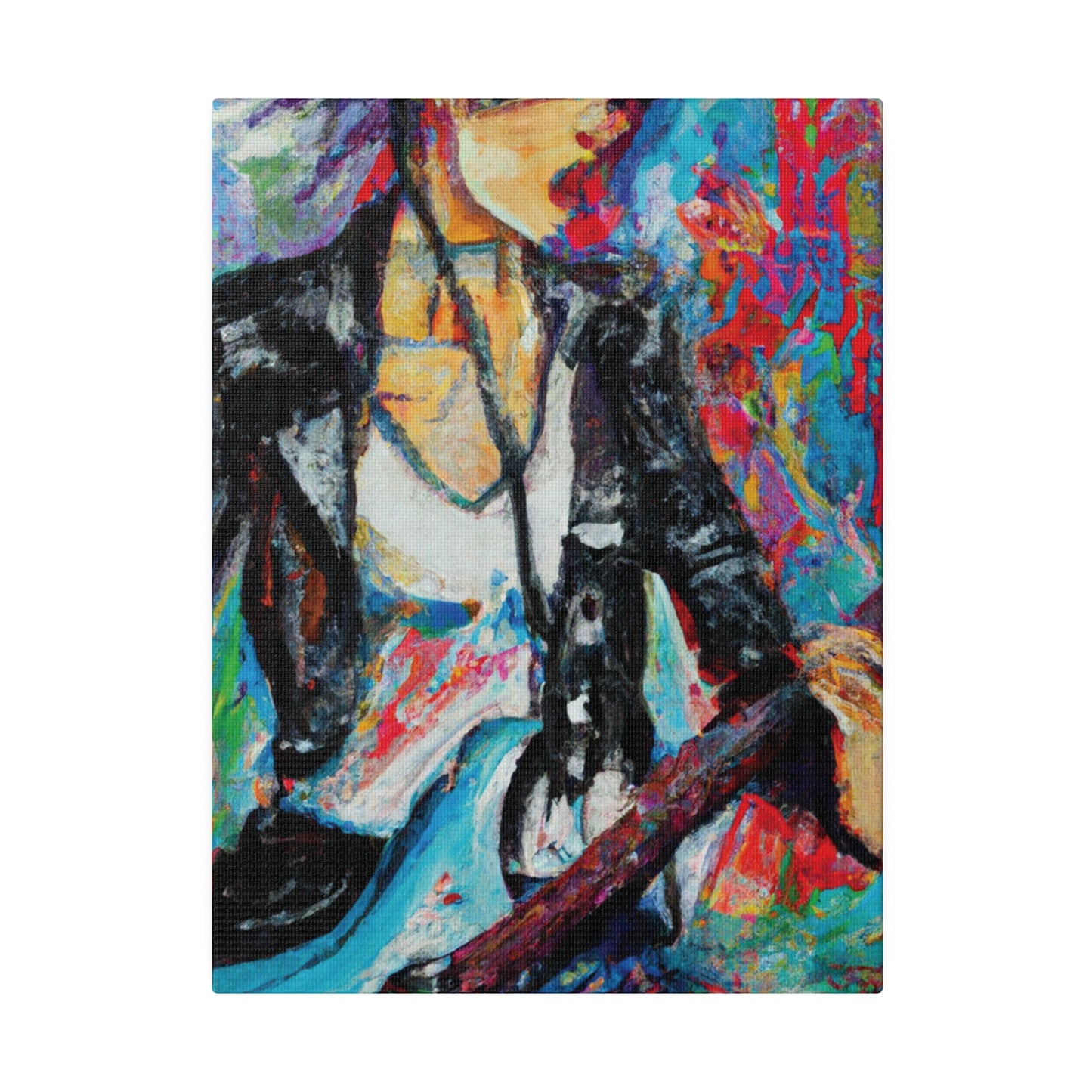 3492Z - Rockstar Oil Painting Style Print | Poster | Home Decor | Wall Art | Music Art | Canvas