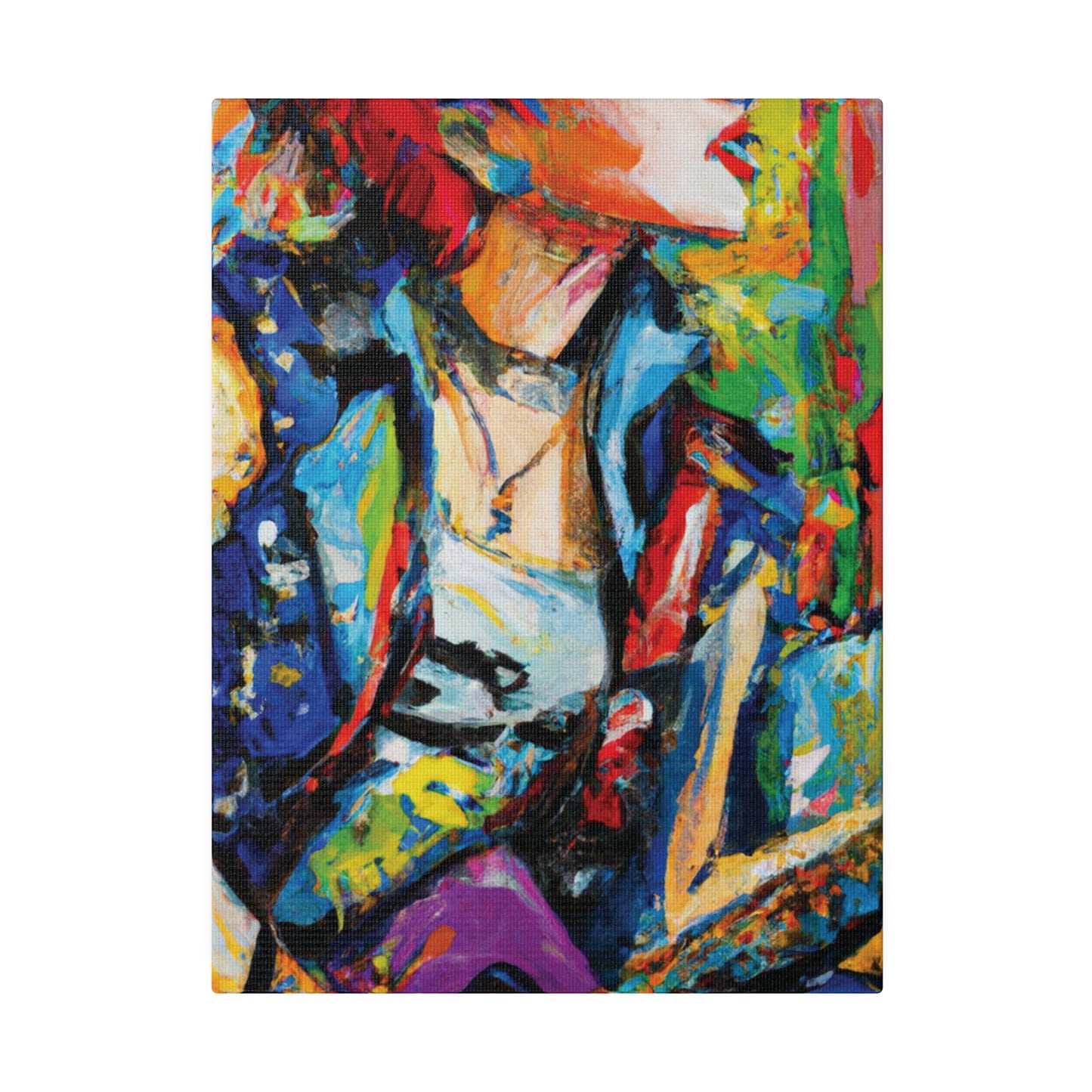 1135V - Rockstar Oil Painting Style Print | Poster | Home Decor | Wall Art | Music Art | Canvas