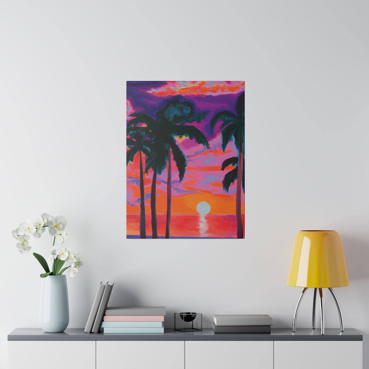 2189Z - Miami Beach Sunset Painting Print | Miami | Beach | Sunset | Poster | Home Decor | Wall Art | Canvas