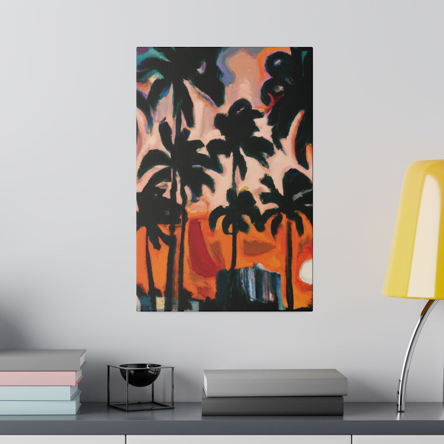 4317T - Miami Beach Sunset Painting Print | Miami | Beach | Sunset | Poster | Home Decor | Wall Art | Canvas