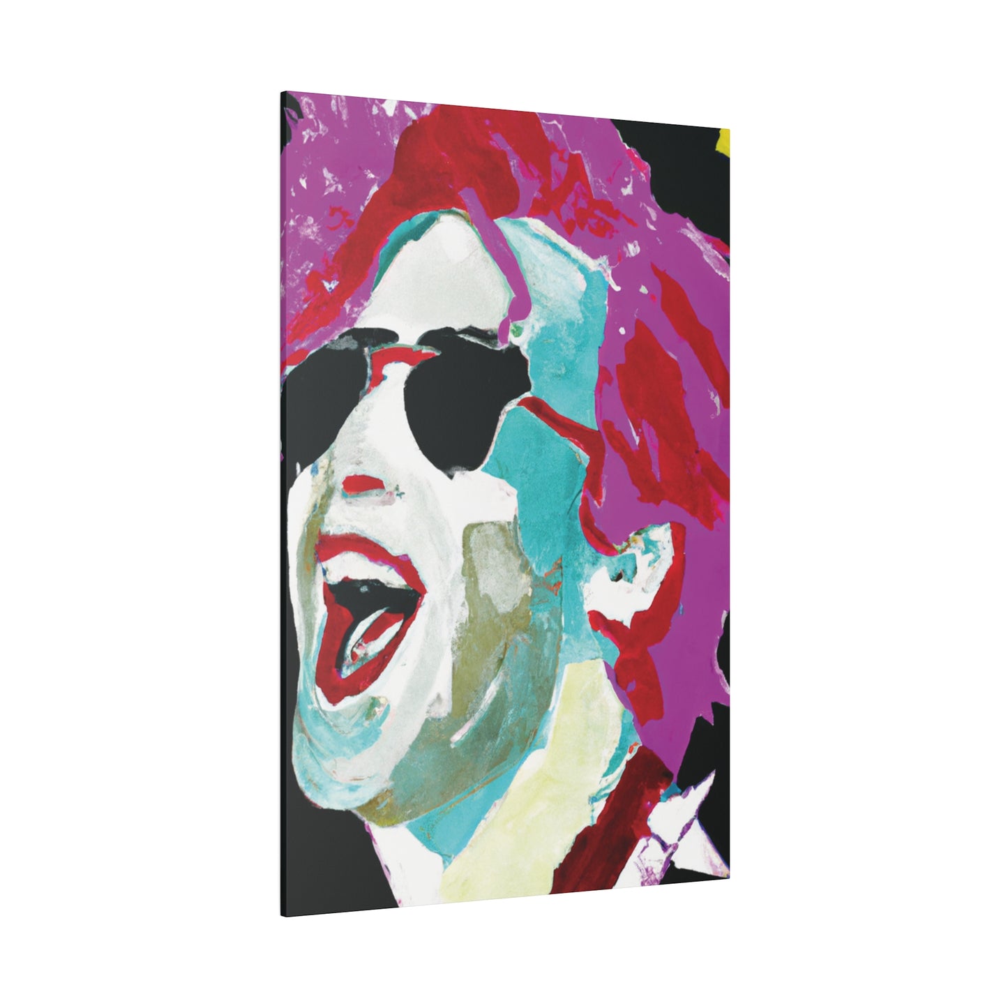 7676H - Rockstar Painting Print | Face | Abstract | Poster | Home Decor | Wall Art | Music Art | Canvas