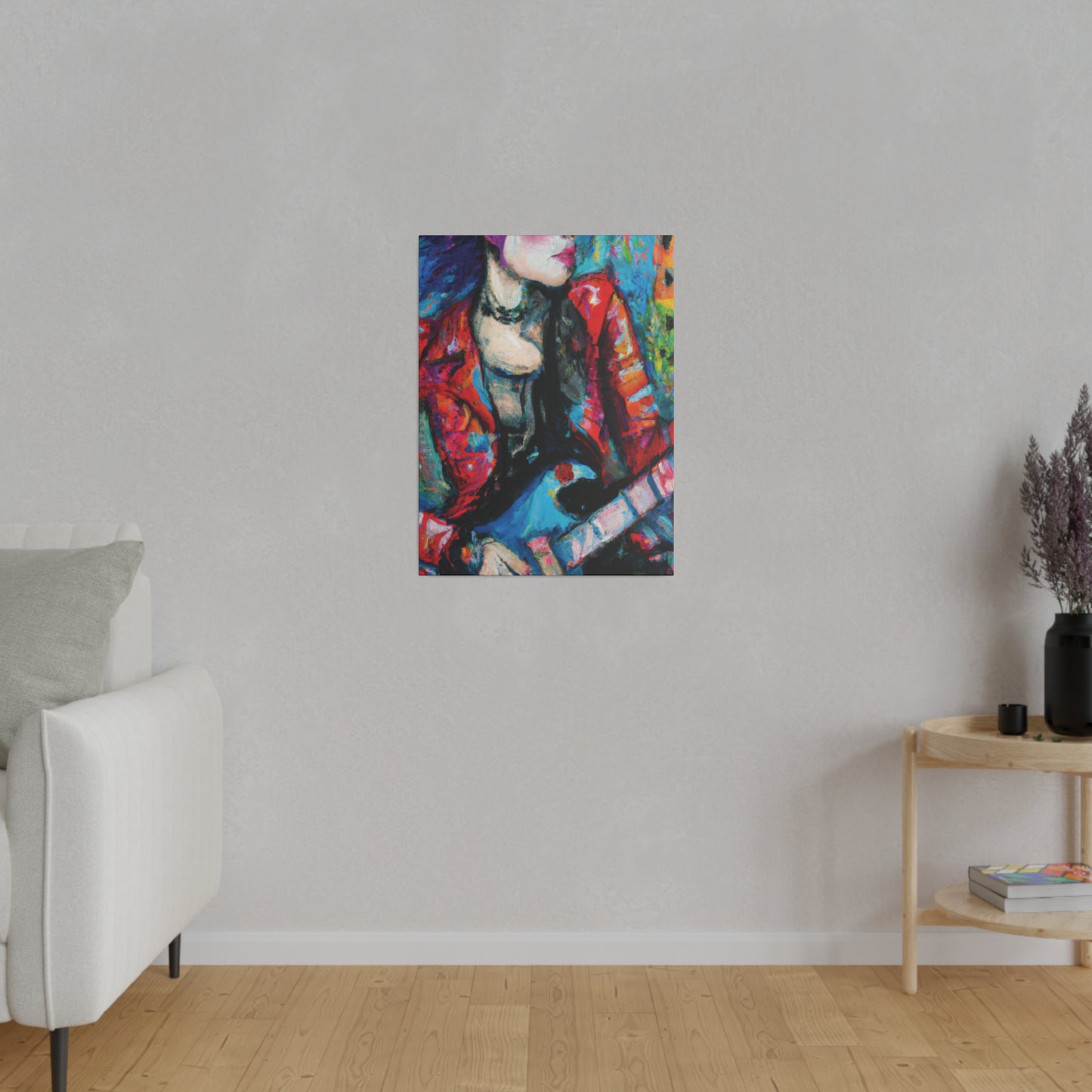 7551J - Rockstar Oil Painting Style Print | Poster | Home Decor | Wall Art | Music Art | Canvas