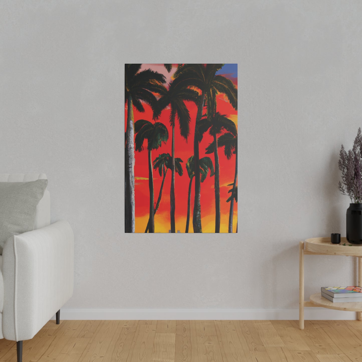 4286K - Miami Beach Sunset Painting Print | Miami | Beach | Sunset | Poster | Home Decor | Wall Art | Canvas