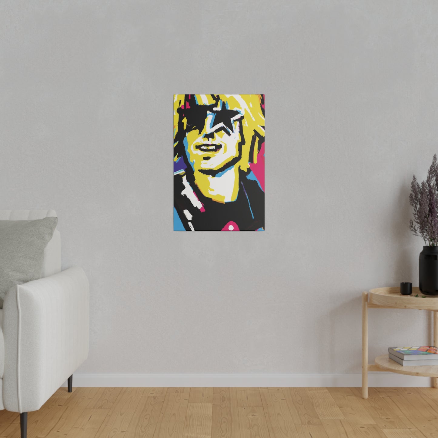 3292X - Rockstar Painting Print | Face | Abstract | Poster | Home Decor | Wall Art | Music Art | Canvas