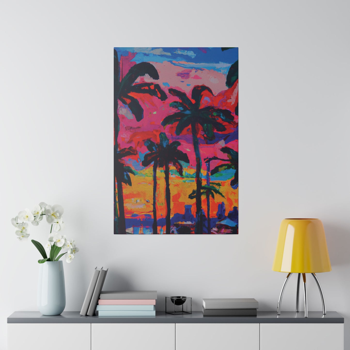 2821A - Miami Beach Sunset Painting Print | Miami | Beach | Sunset | Poster | Home Decor | Wall Art | Canvas