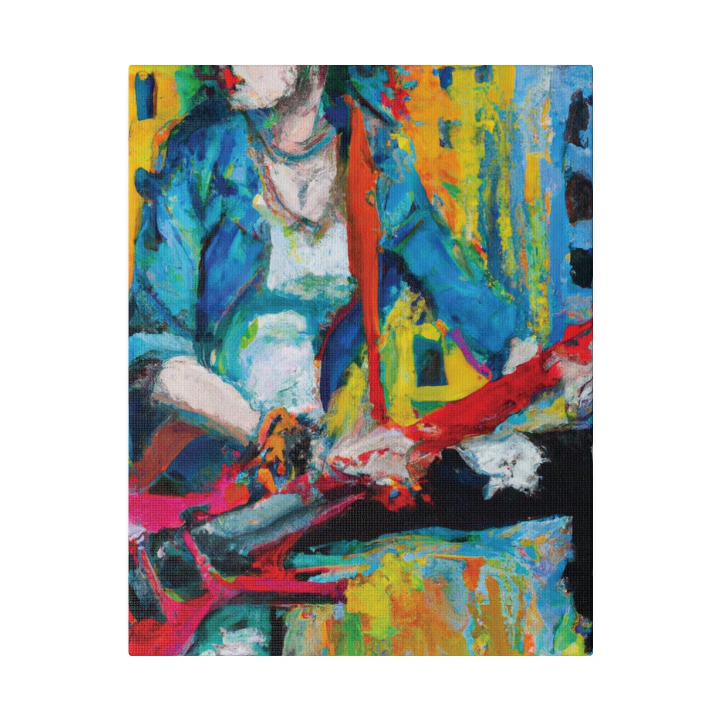 845K - Rockstar Oil Painting Style Print | Poster | Home Decor | Wall Art | Music Art | Canvas