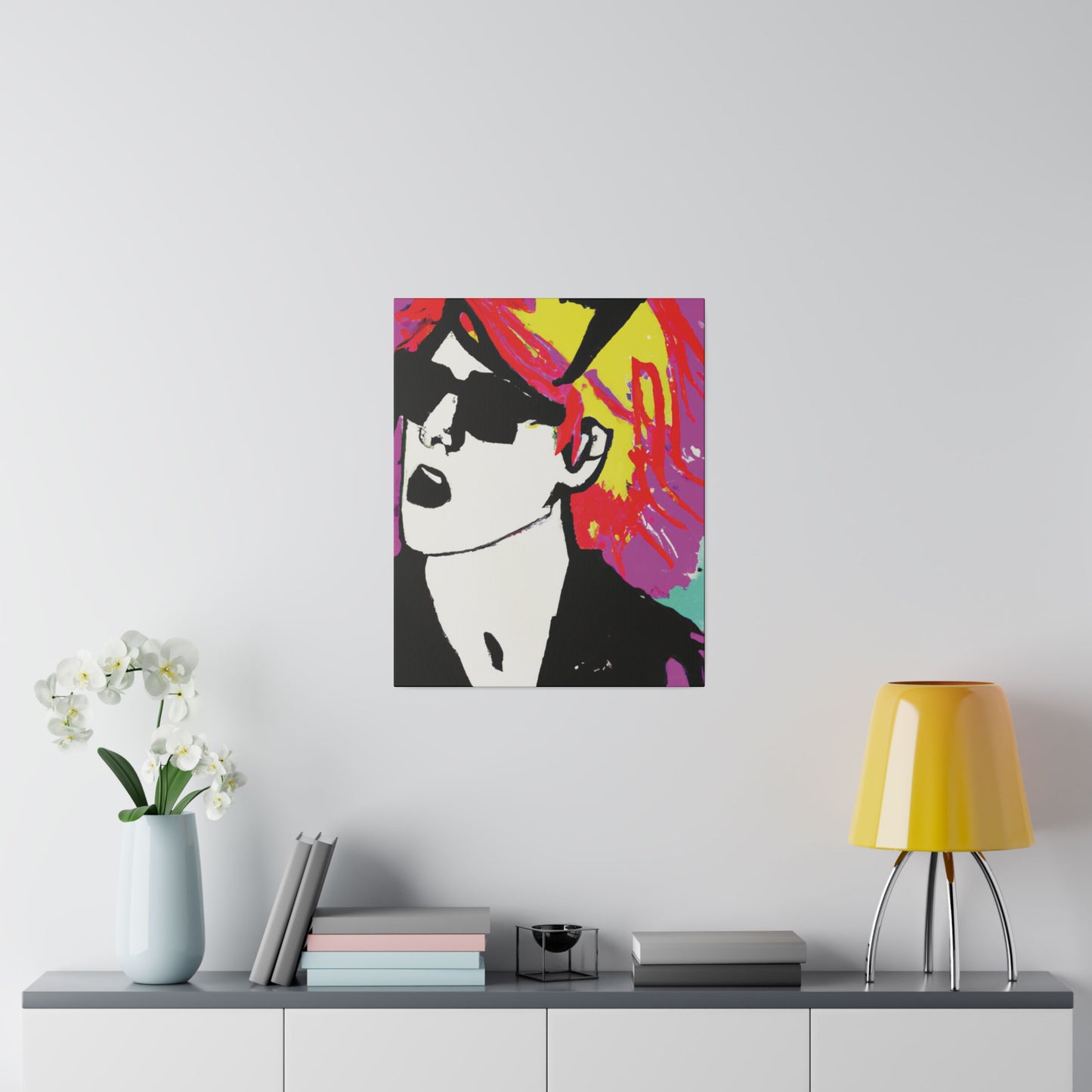 3769T - Rockstar Painting Print | Face | Abstract | Poster | Home Decor | Wall Art | Music Art | Canvas