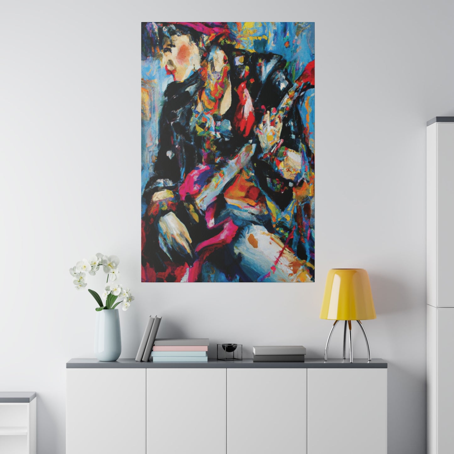 7248A - Rockstar Oil Painting Style Print | Poster | Home Decor | Wall Art | Music Art | Canvas
