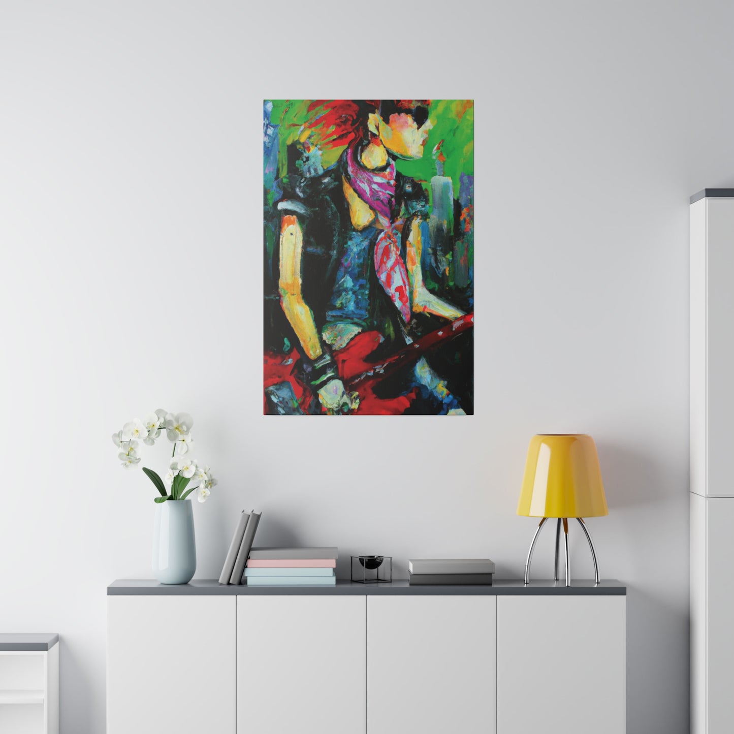 5198V - Rockstar Oil Painting Style Print | Poster | Home Decor | Wall Art | Music Art | Canvas