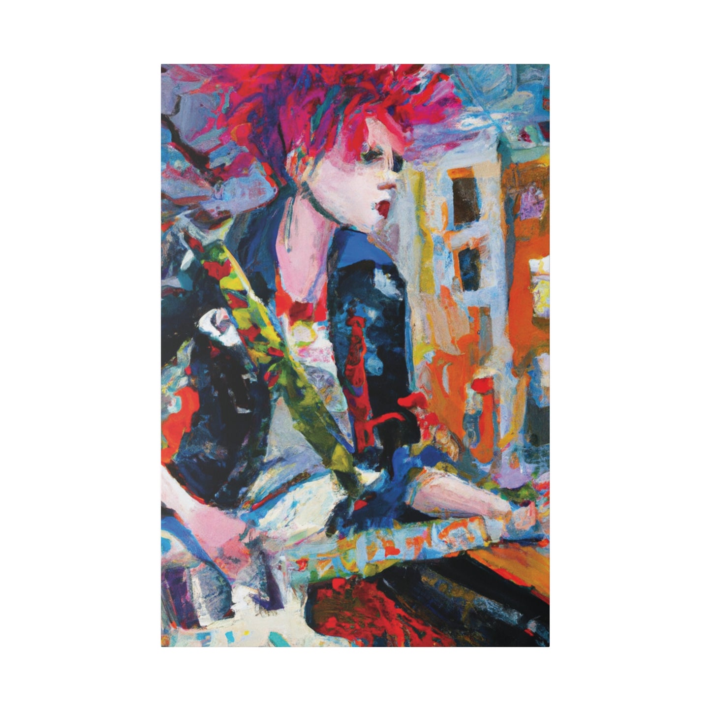 3276D - Rockstar Oil Painting Style Print | Poster | Home Decor | Wall Art | Music Art | Canvas