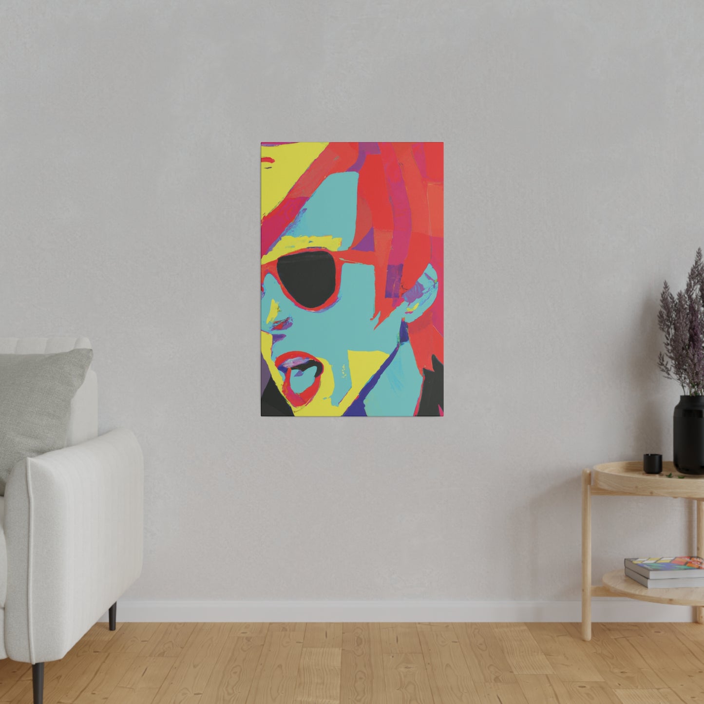 4511A - Rockstar Painting Print | Face | Abstract | Poster | Home Decor | Wall Art | Music Art | Canvas